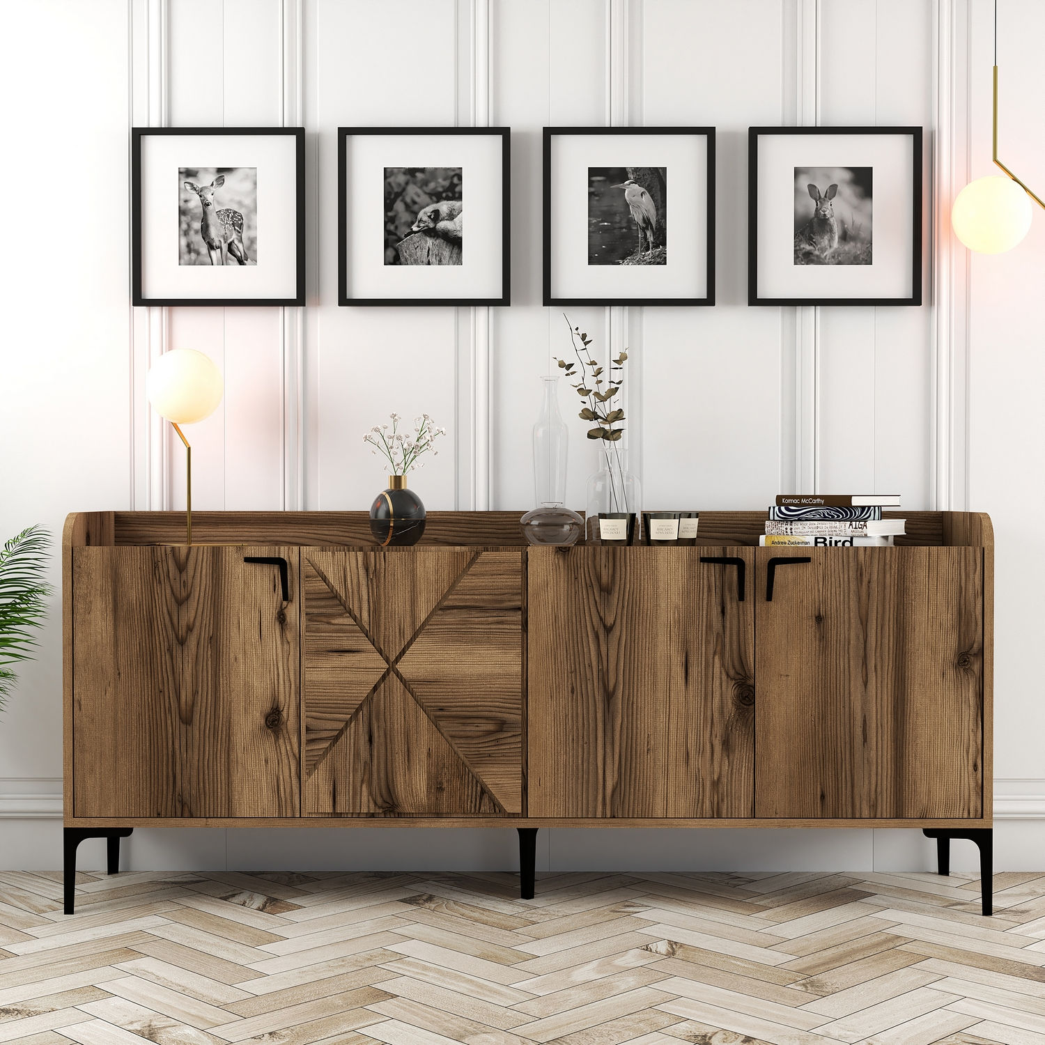 Venedik Sideboard Walnussbraun