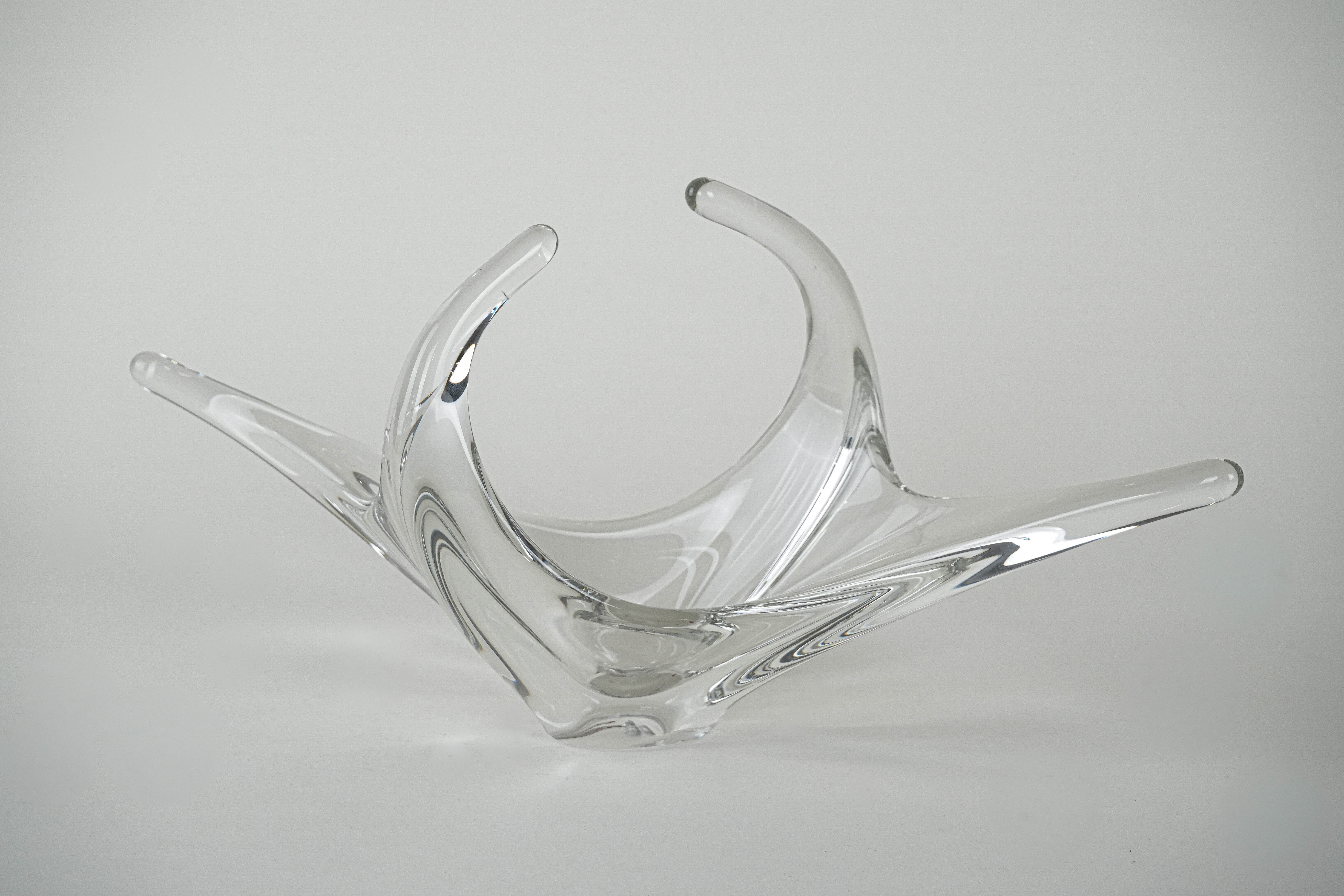 Space Age Glassplatte Transparent 1960er Jahre