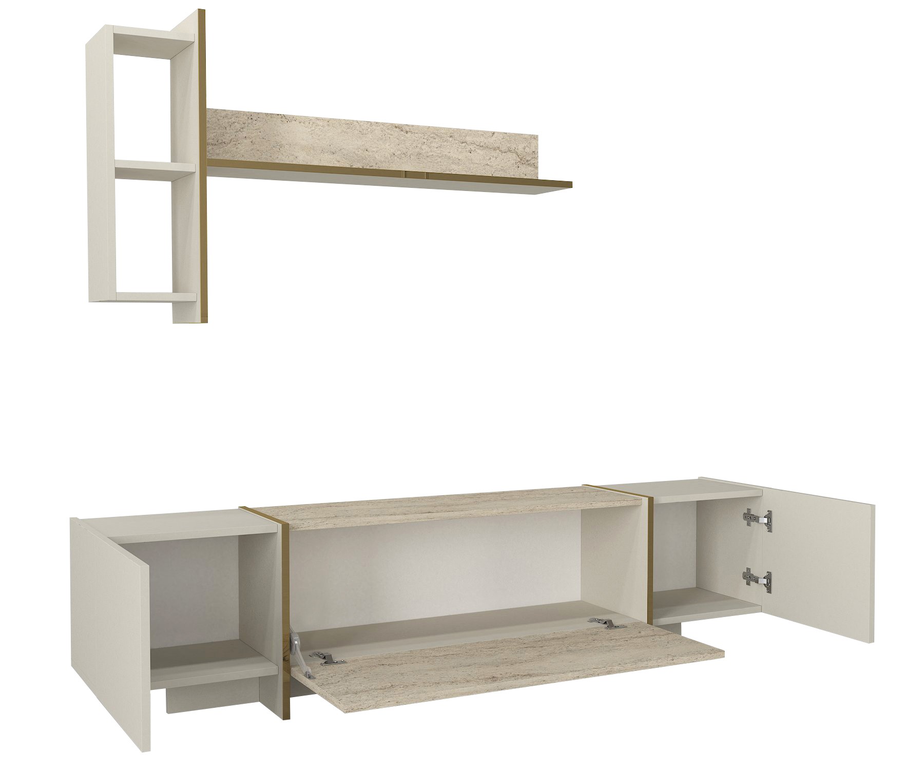 Veyron TV Möbel Travertin Sandstein