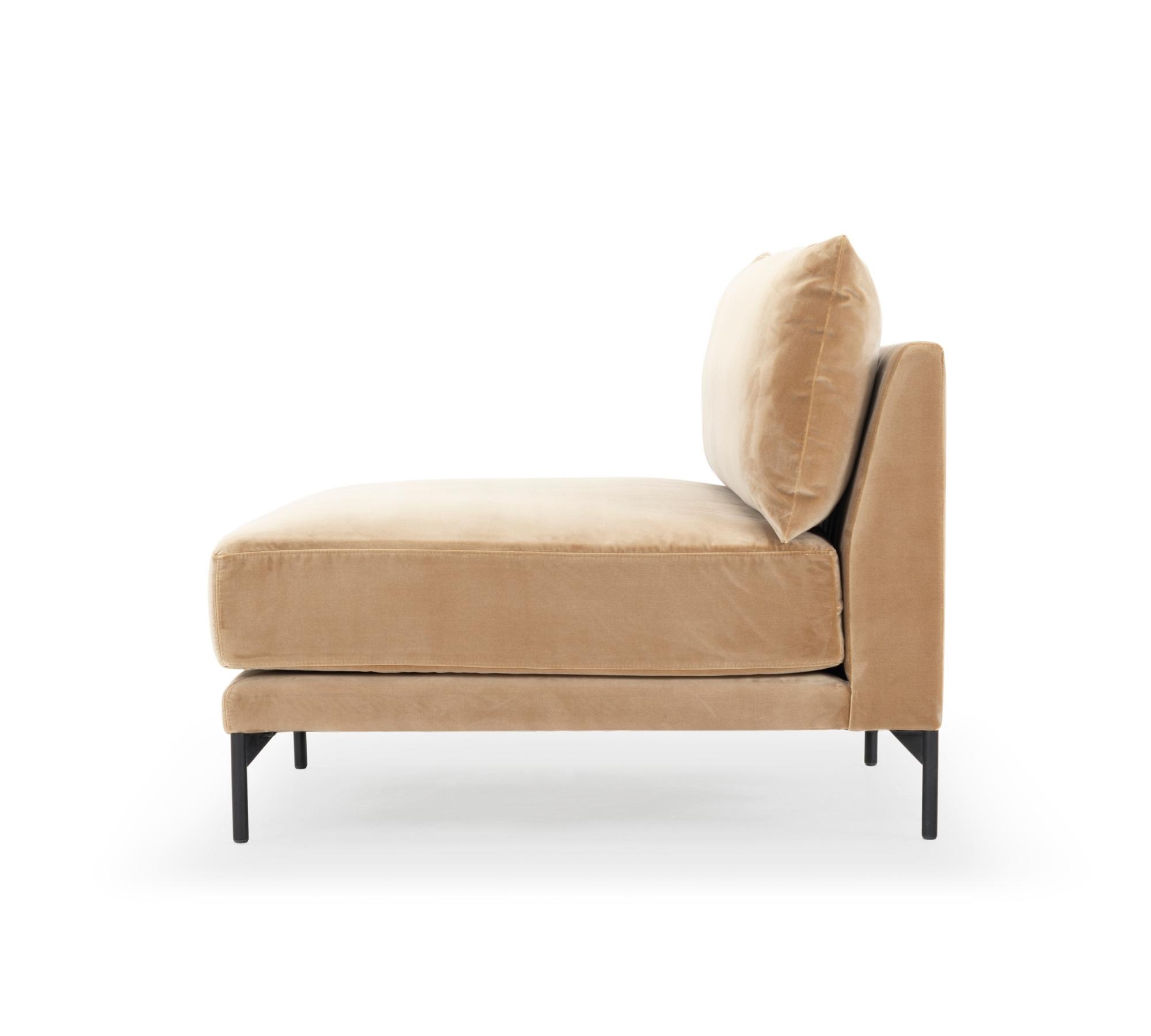 Vincent 1-Sitzer Sofamodul Velour Matt Beige