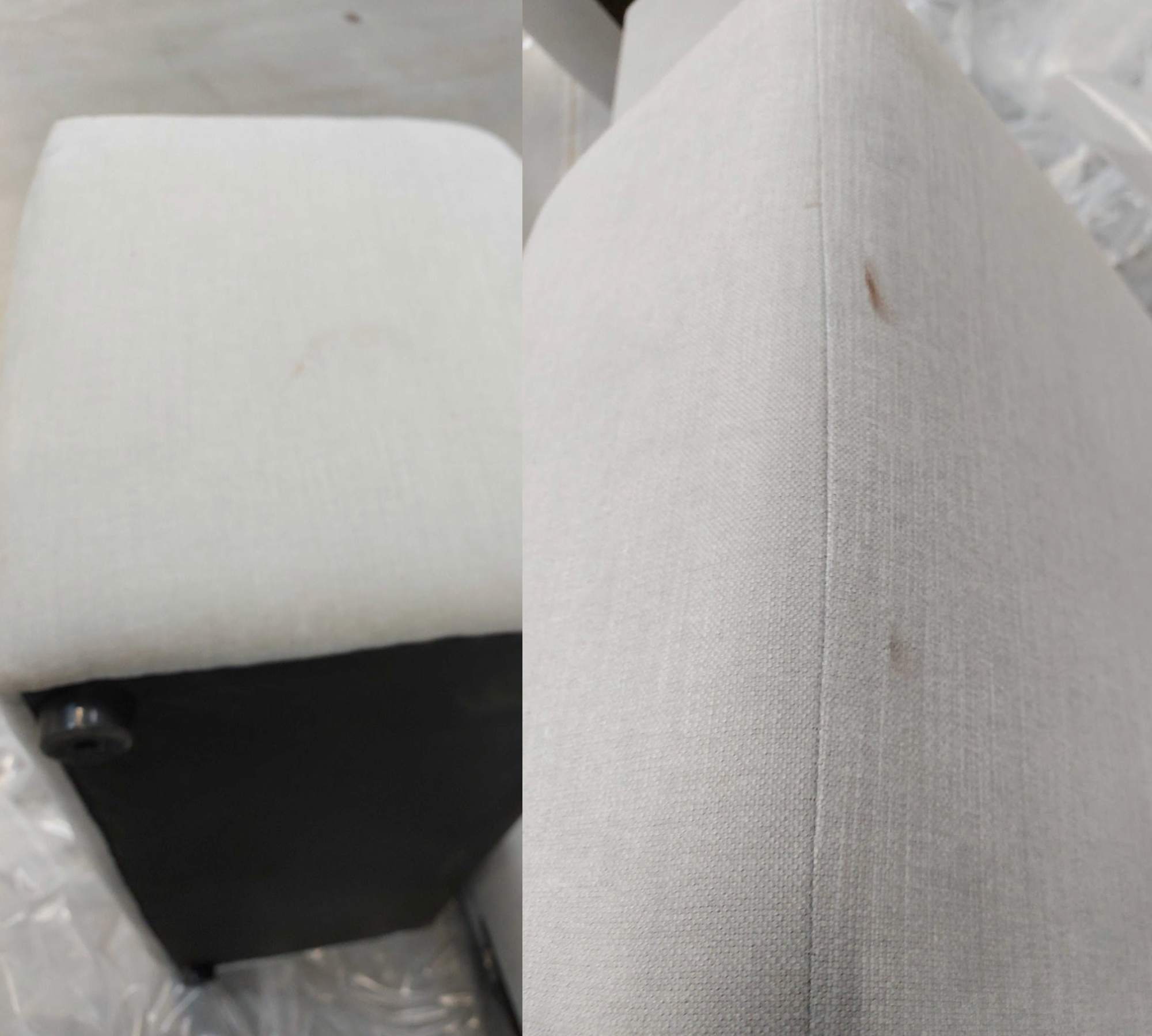 Pyllow Sofa 2-Sitzer Lichtgrau Baumwoll-Leinen Mix