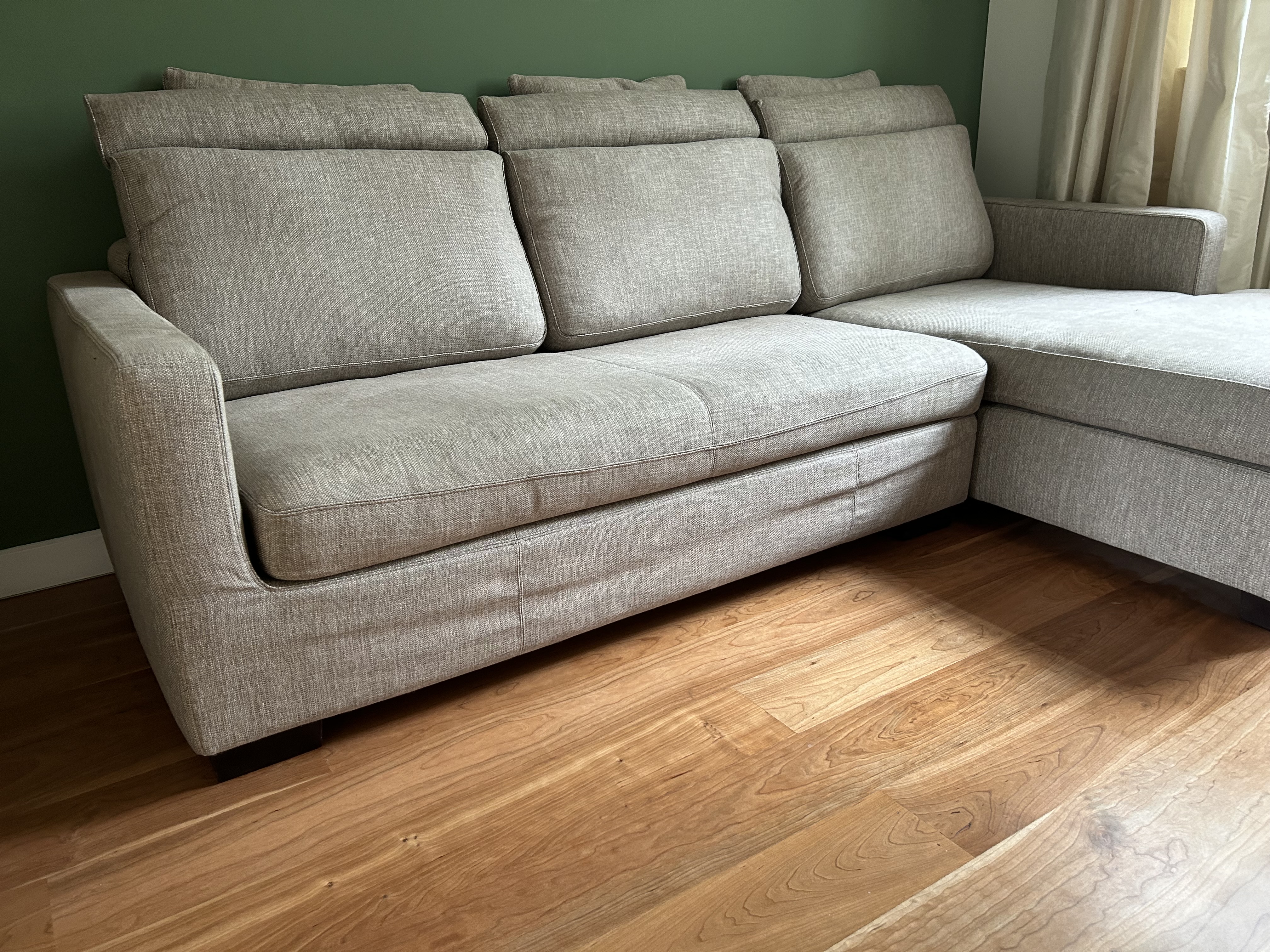 Gatsby Sofa Récamiere Rechts Baumwolle Holz Braun