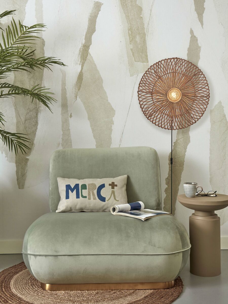 Zanzibar Wandleuchte Rattan Beige