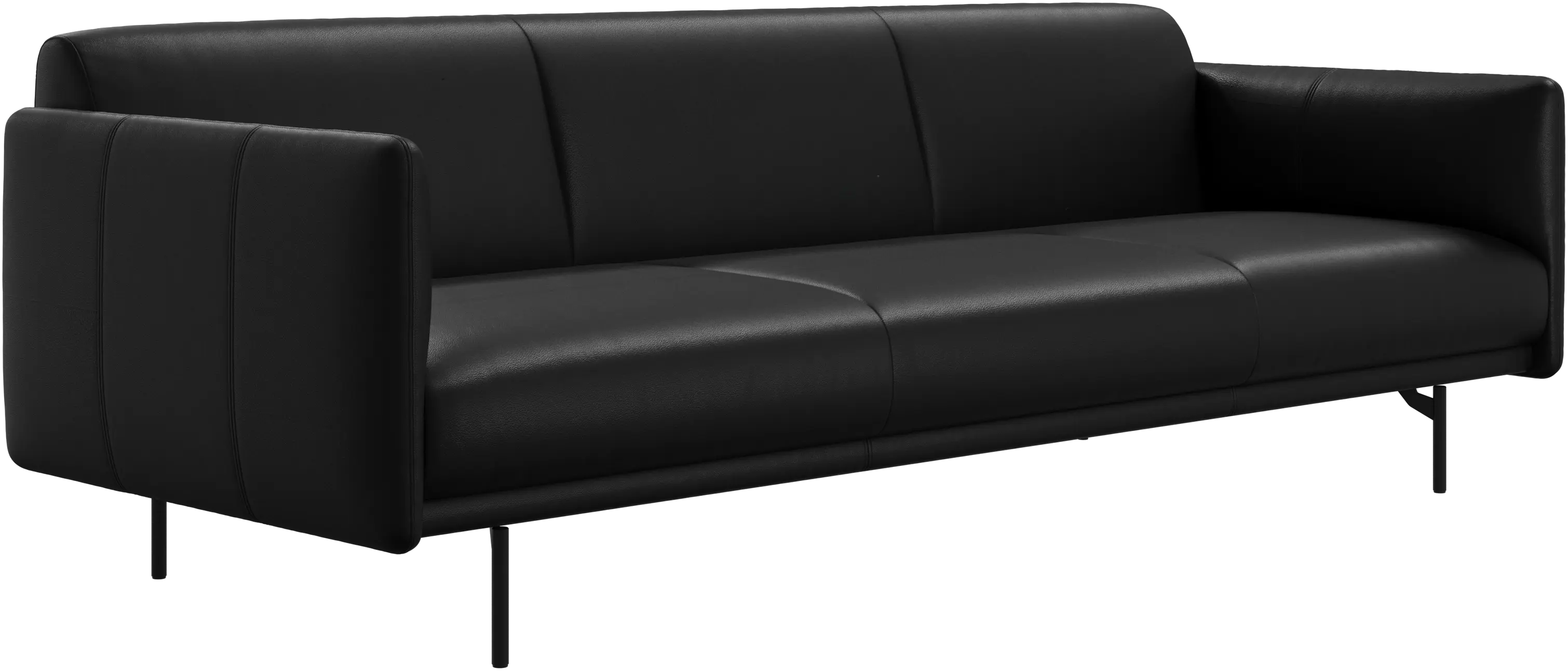 Berne Sofa 3-Sitzer Nordic Grain Leder Schwarz 5130