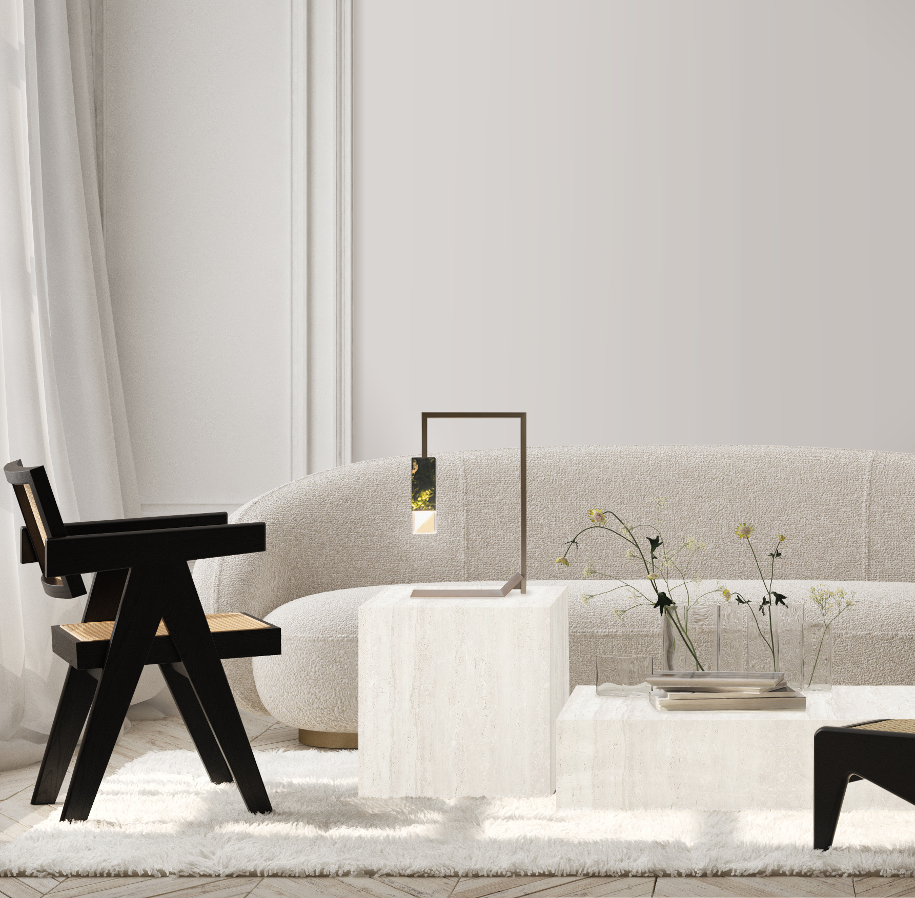 Cube Coffee Table Travertine Cream