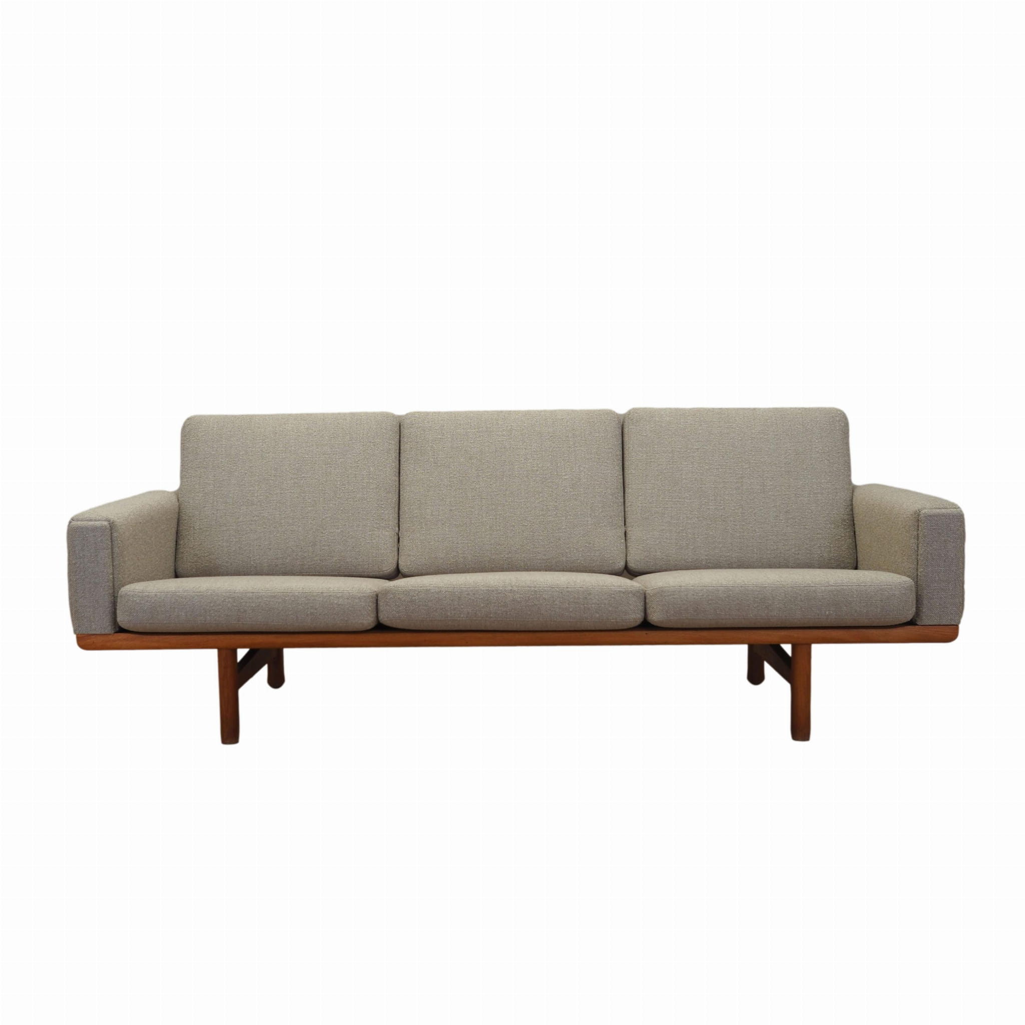 Vintage Sofa Ash wood Textile Grey 1960s