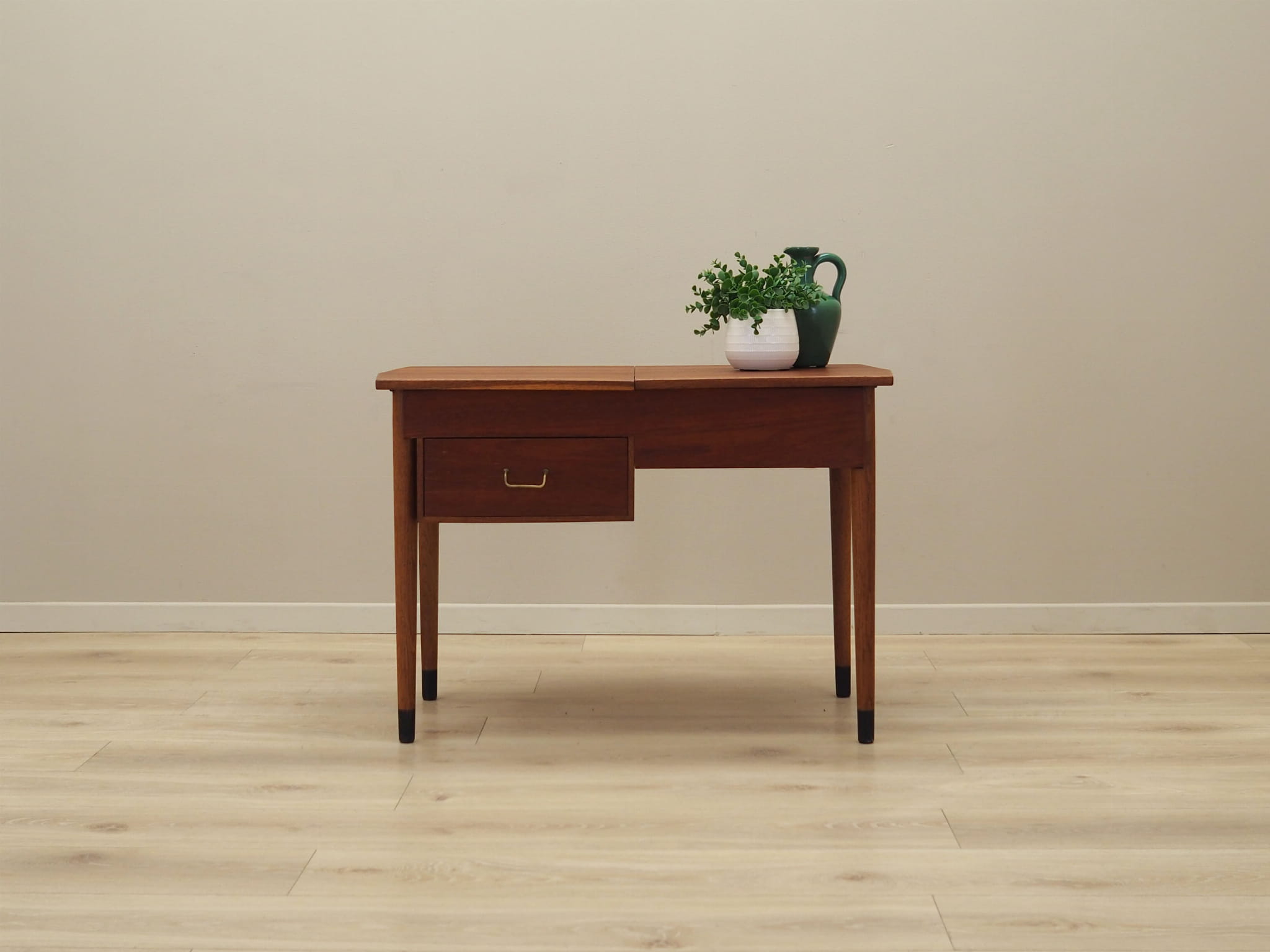 Vintage sewing table teak brown 1960s
