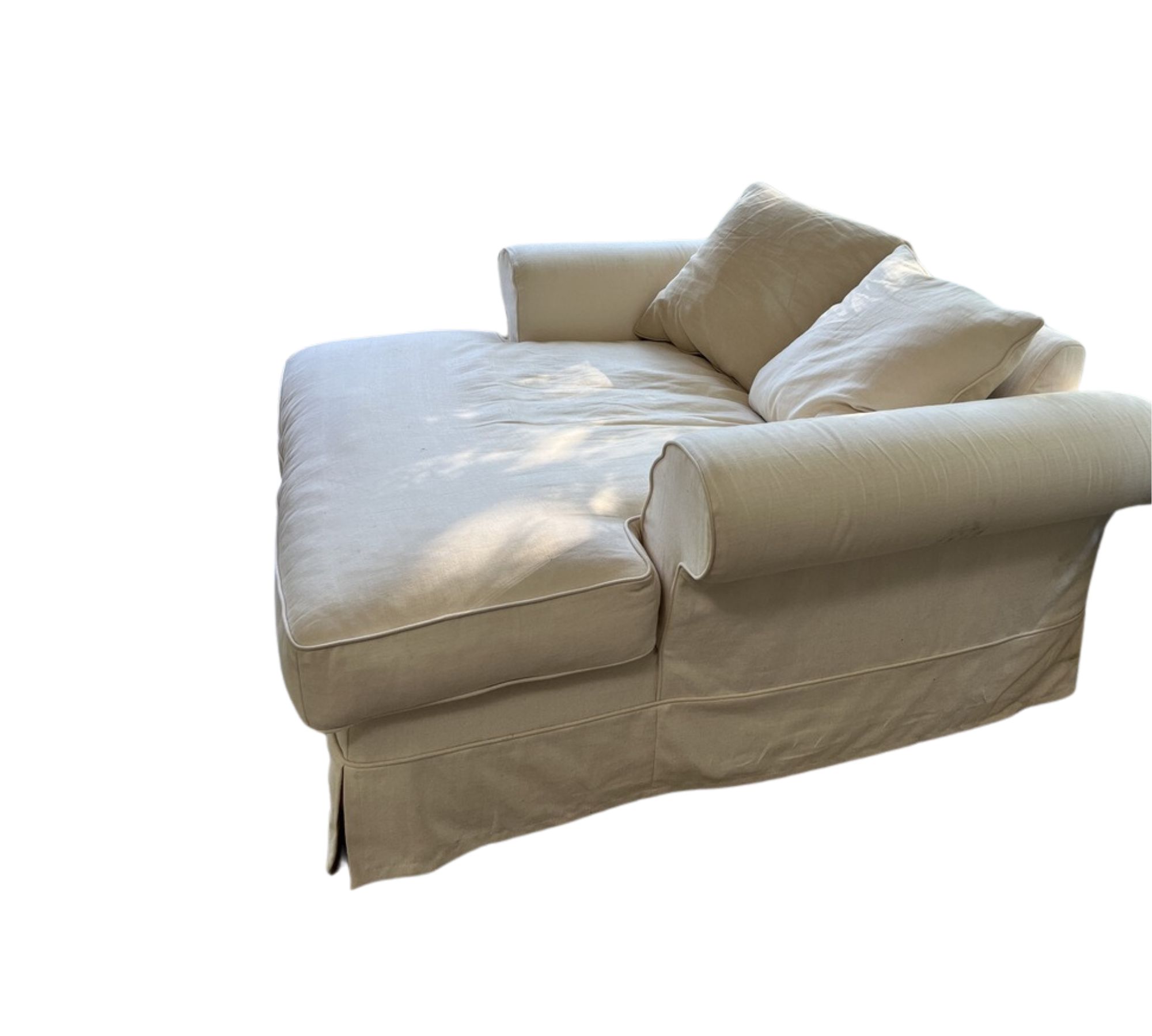 Sofa 1-Sitzer Baumwolle Beige