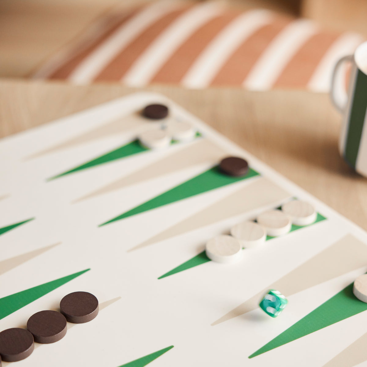 Backgammon Spiel Grün