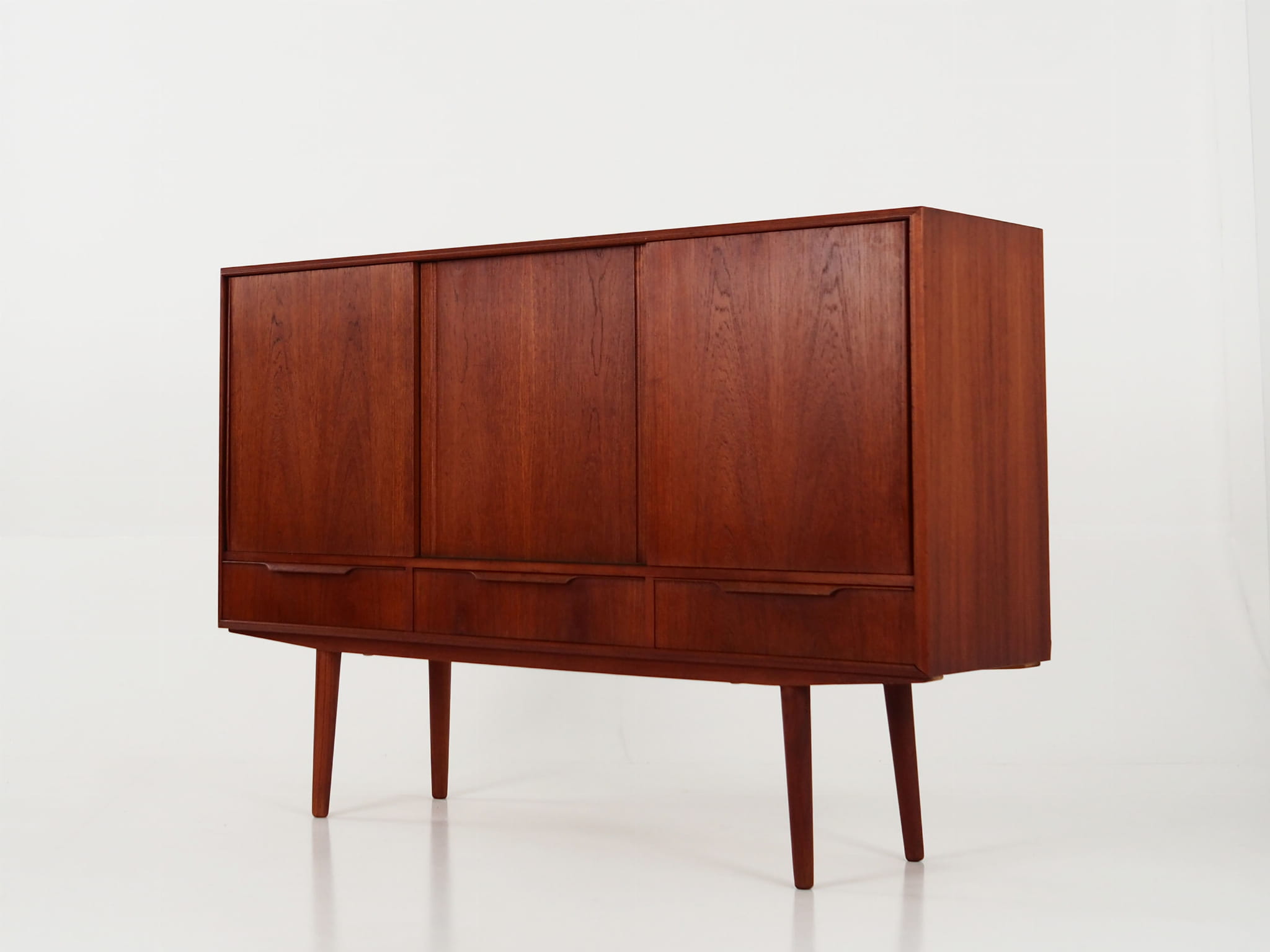 Highboard Teakholz Braun 1960er Jahre