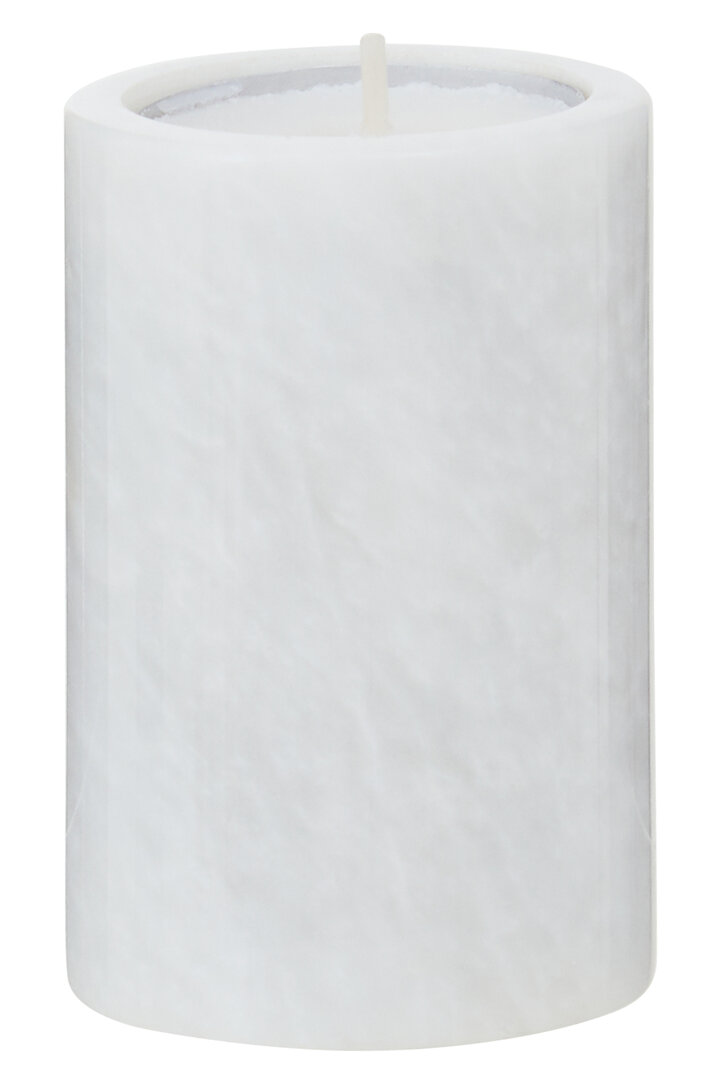 3x Salmo Tealight Holder Marble White
