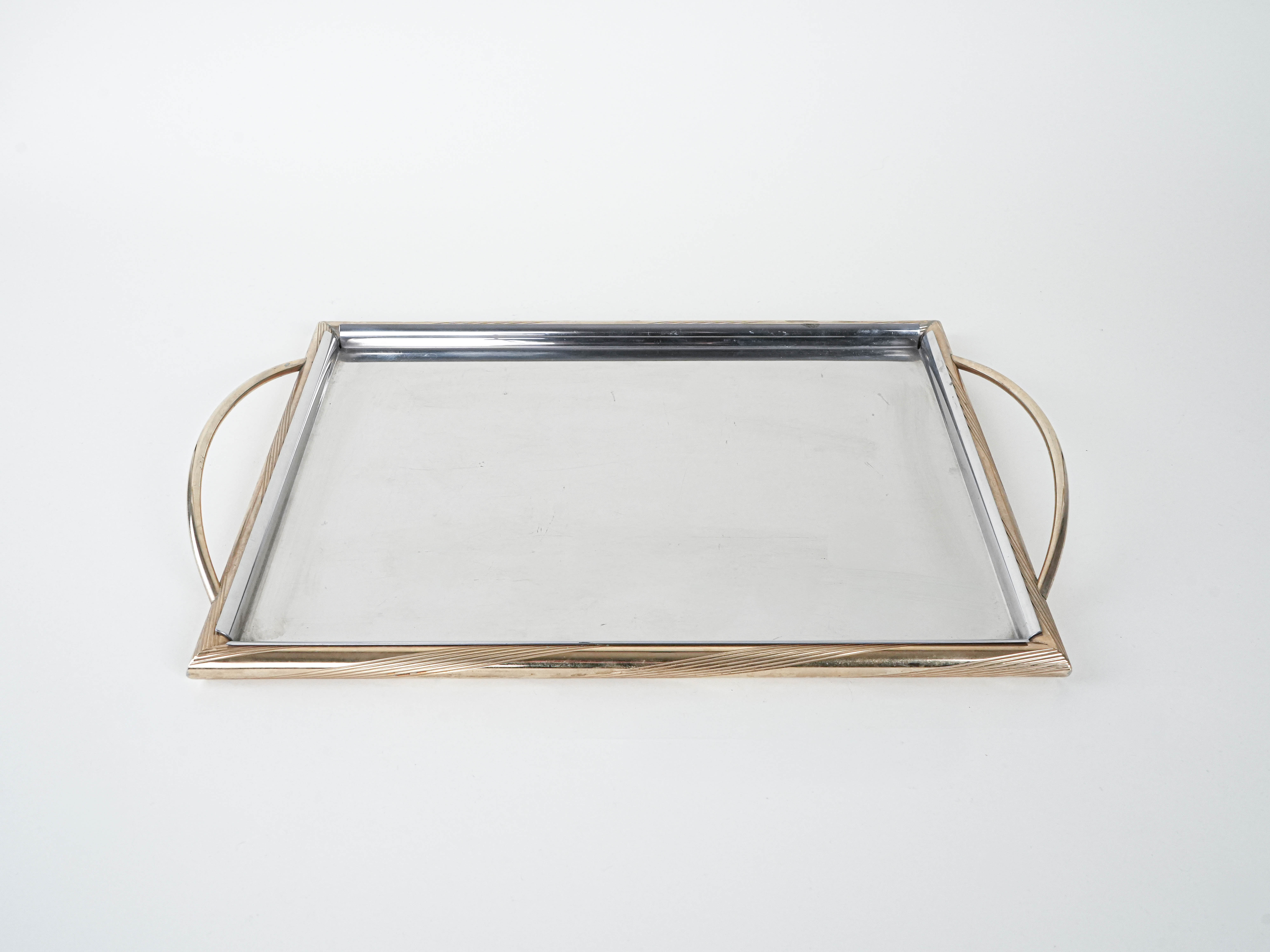 Stainless steel tray silver