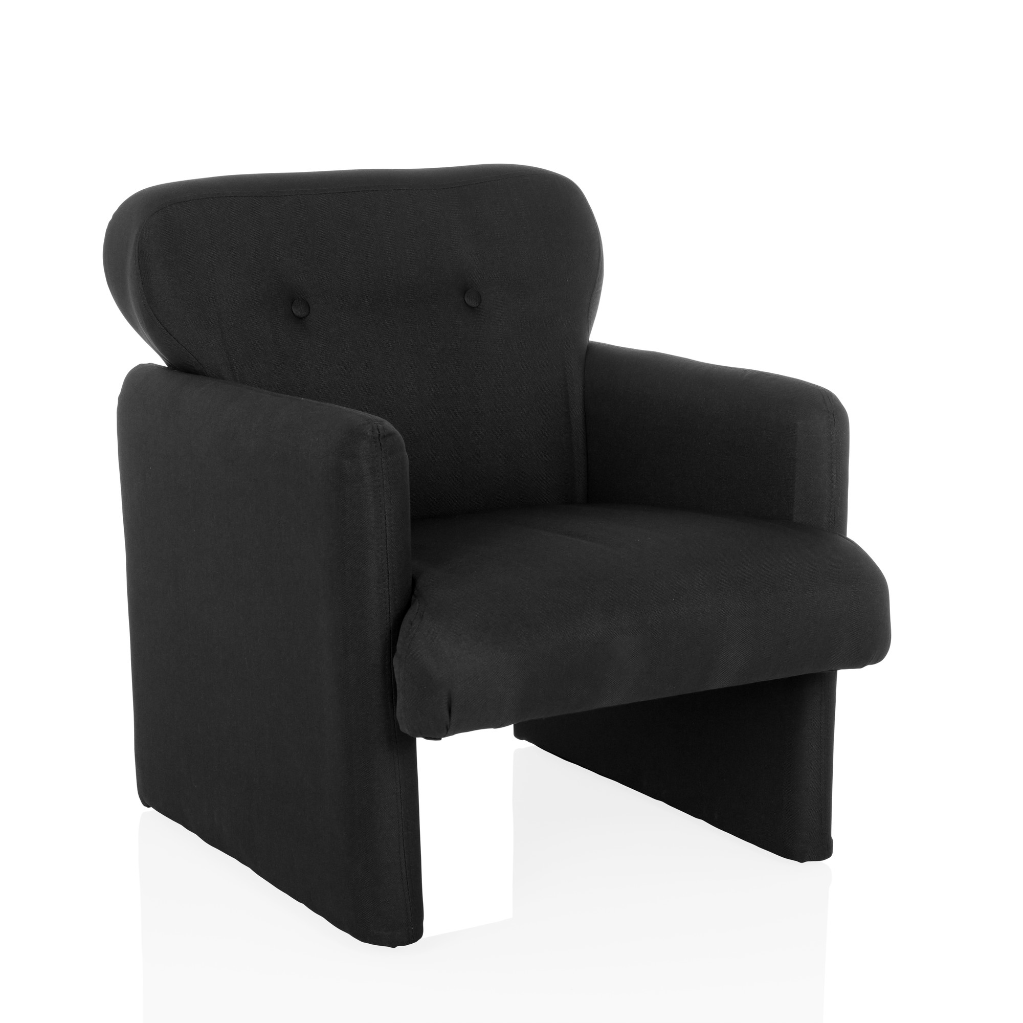 CARIPITO Loungesessel Stoff Schwarz