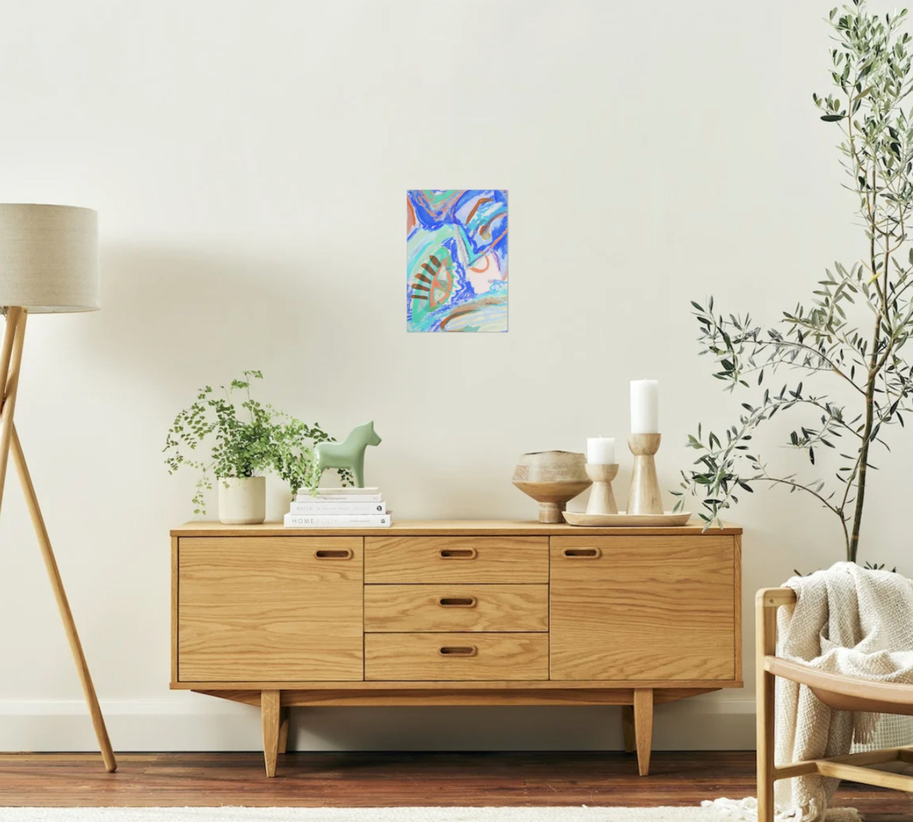 A Real Woman Art Print Multicolored