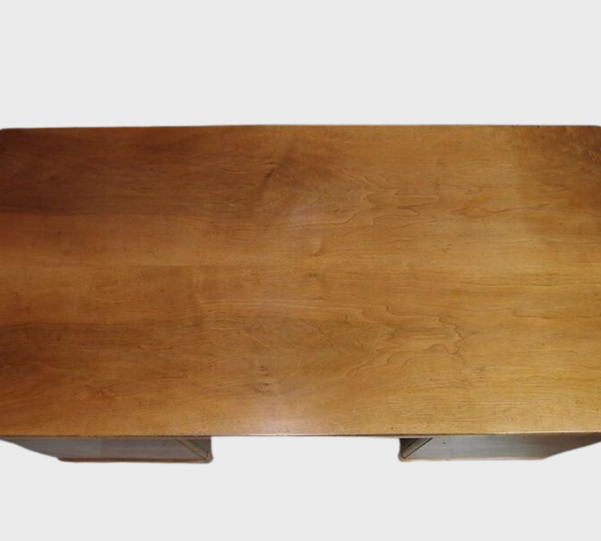 Vintage Schreibtisch Nussbaumholzfurnier Braun 1960er Jahre