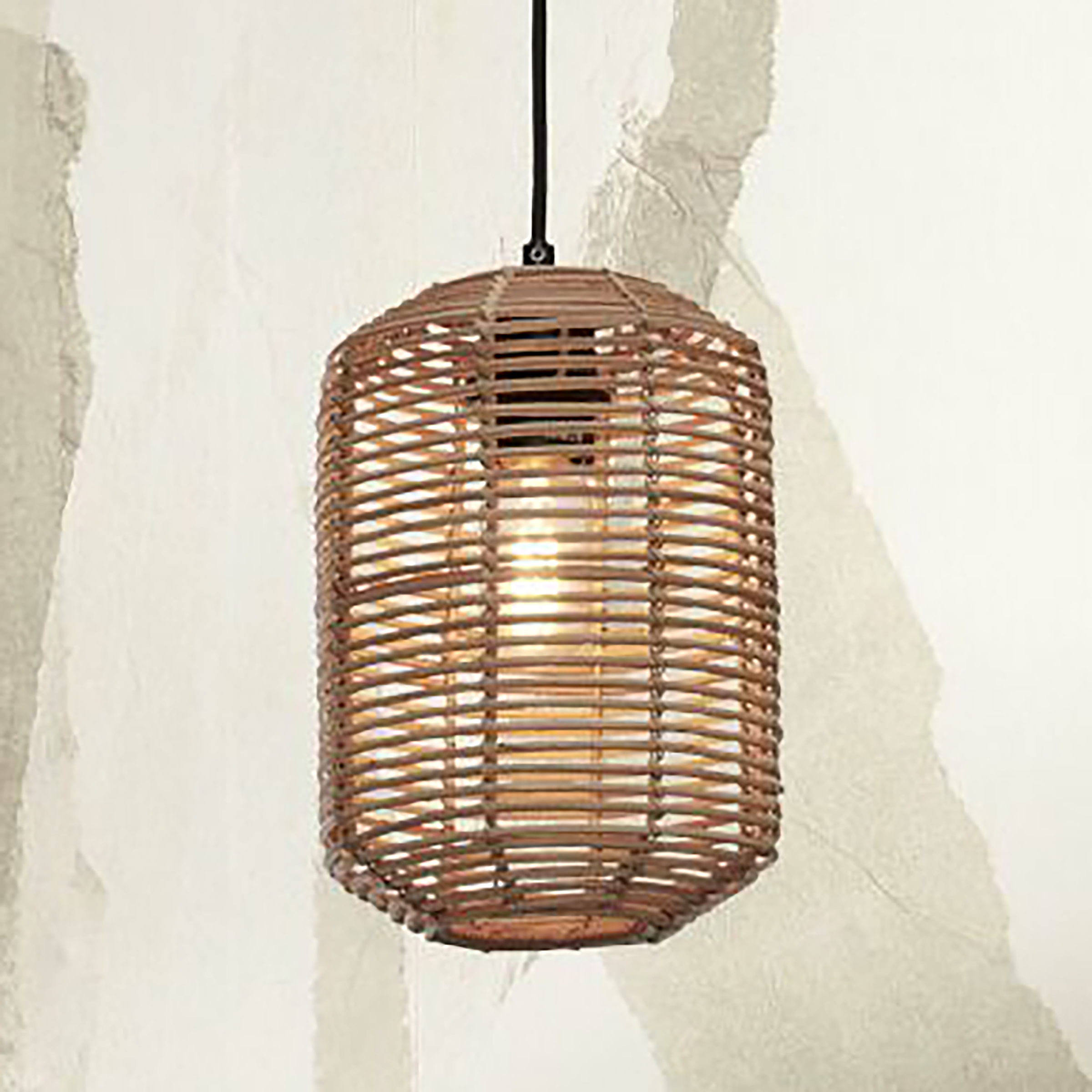 Pendelleuchte Tanami Beige Rattan 25 x 25 x 18 cm