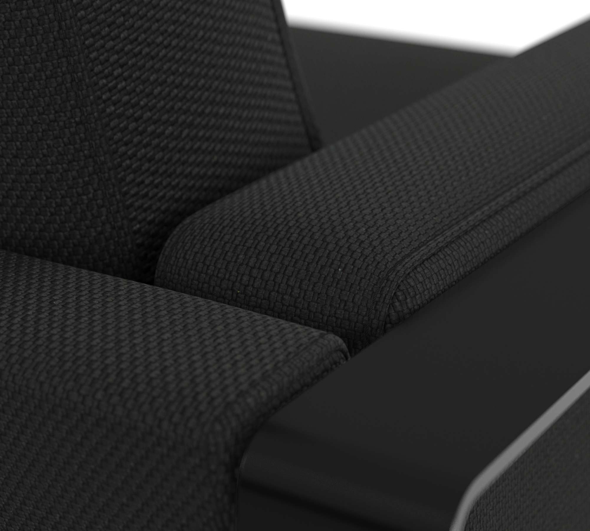 Frame Sofa 3-Sitzer Textil Schwarz