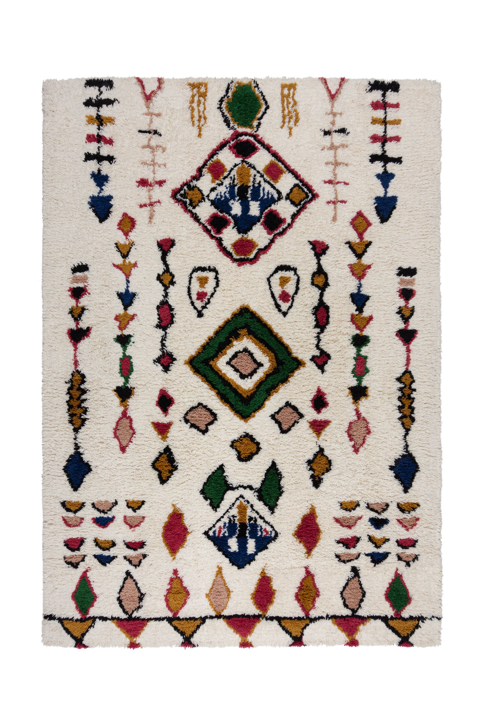 Fes Shaggy Teppich Wolle 160x230cm