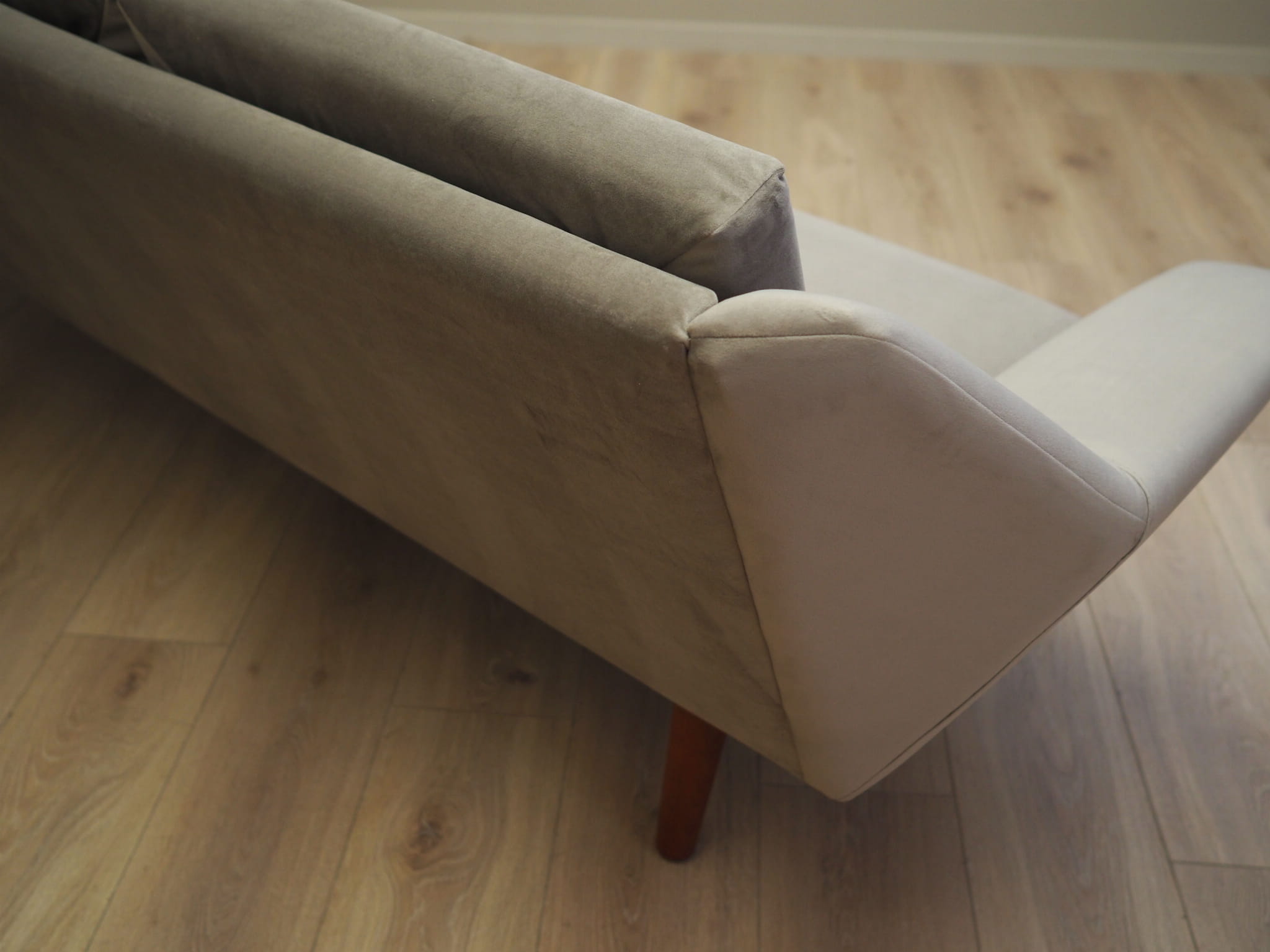 Sofa 3-seater textile gray 1980s