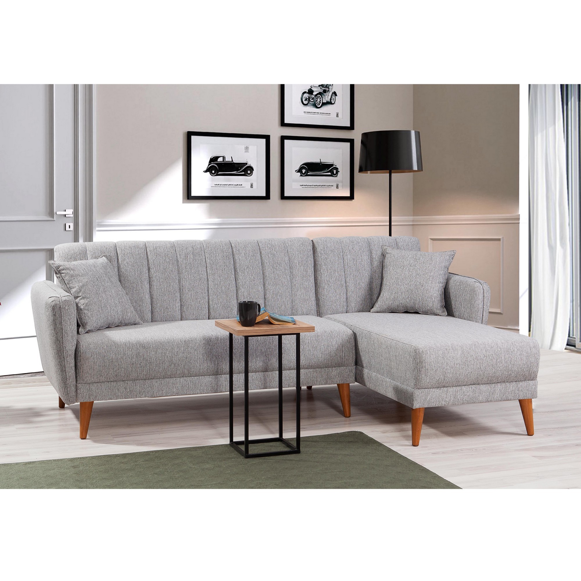 Aqua Corner Schlafsofa Rechts Grau