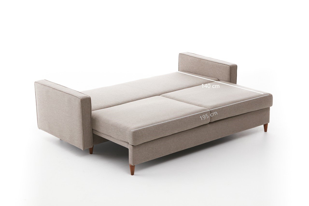 Eva Schlafsofa 3-Sitzer Creme