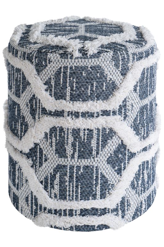 Nomad Pouf Baumwolle Blau 47 x 36 cm