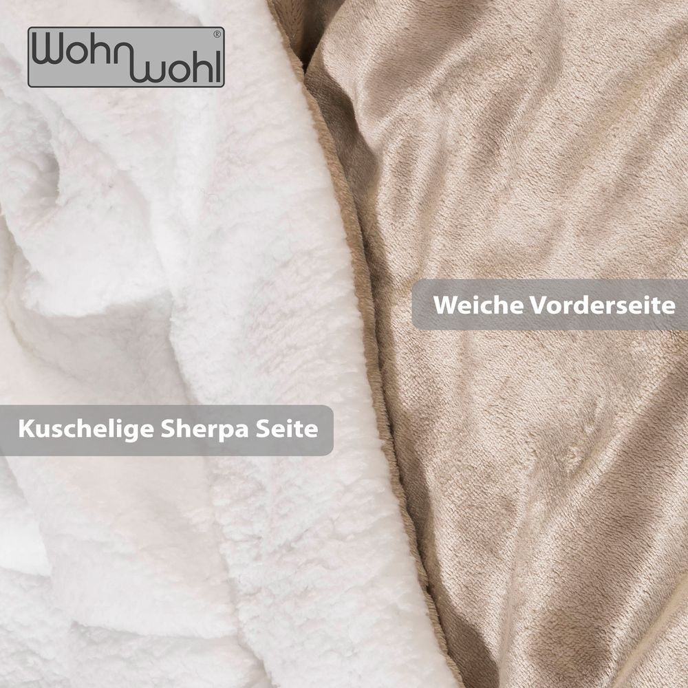 Wohndecke Sherpa Taupe