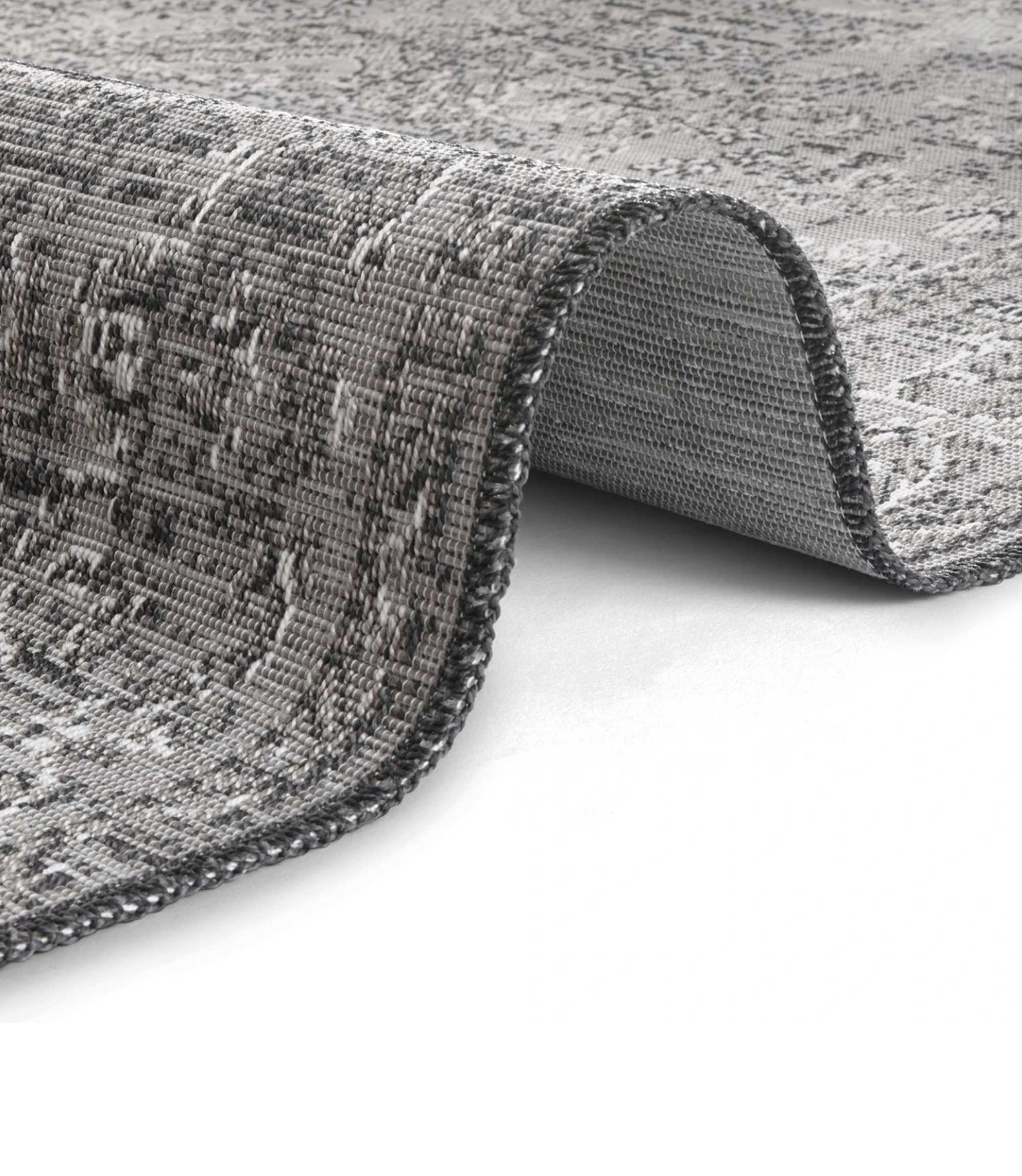 Teppich In-/Outdoor Grau 115 x 170 cm