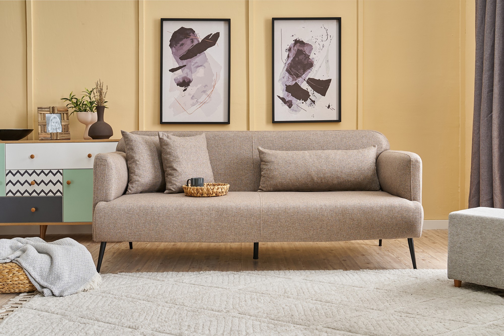 Revos Sofa 3-Sitzer Braun