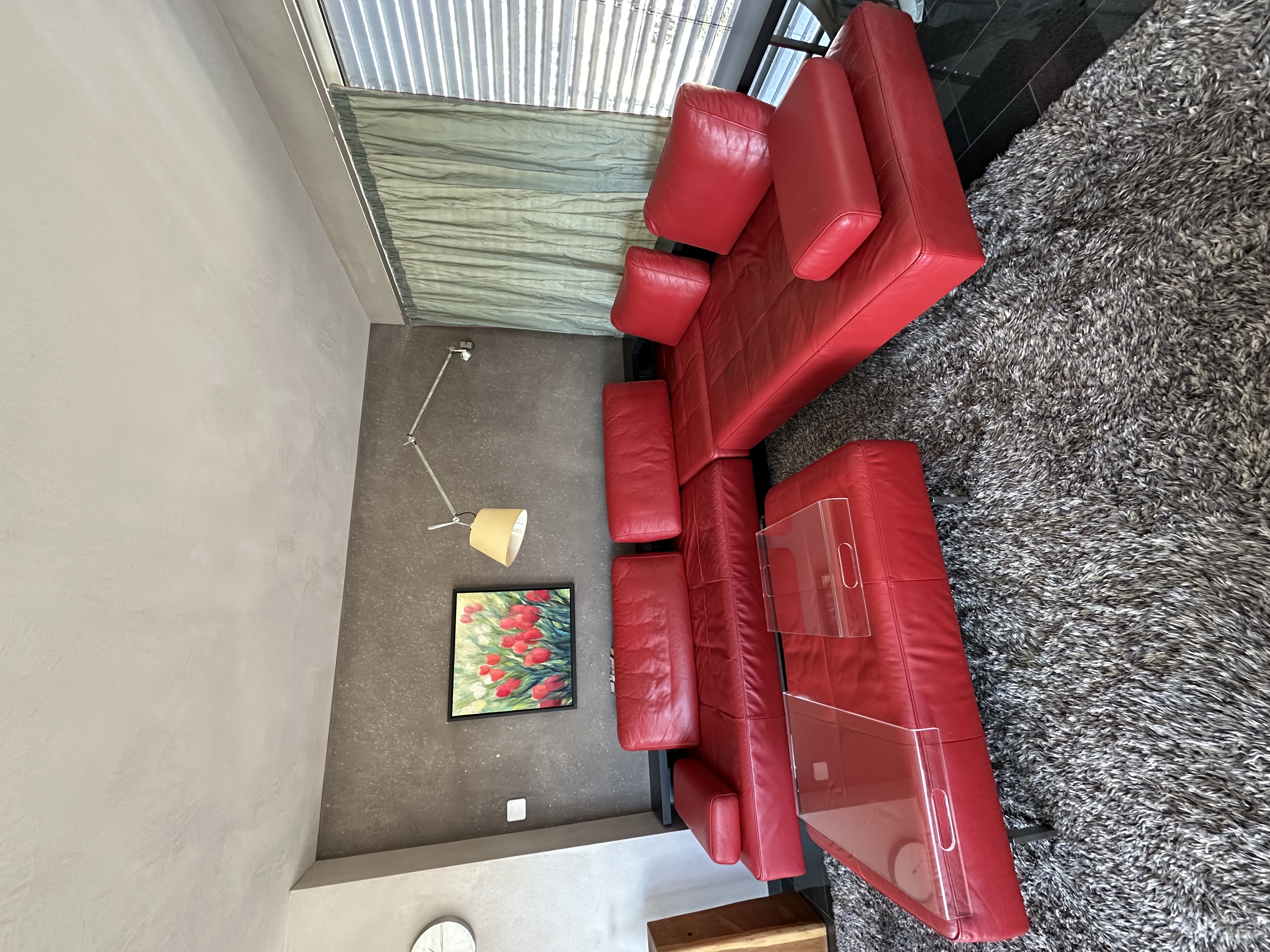 Corner Sofa Dono Leather Red
