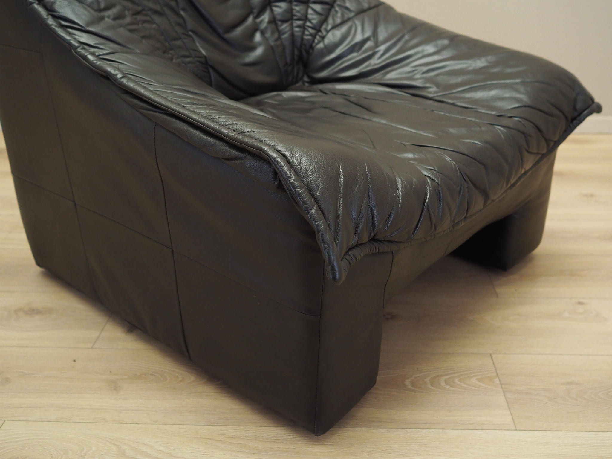 Armchair Leather Black 1960s