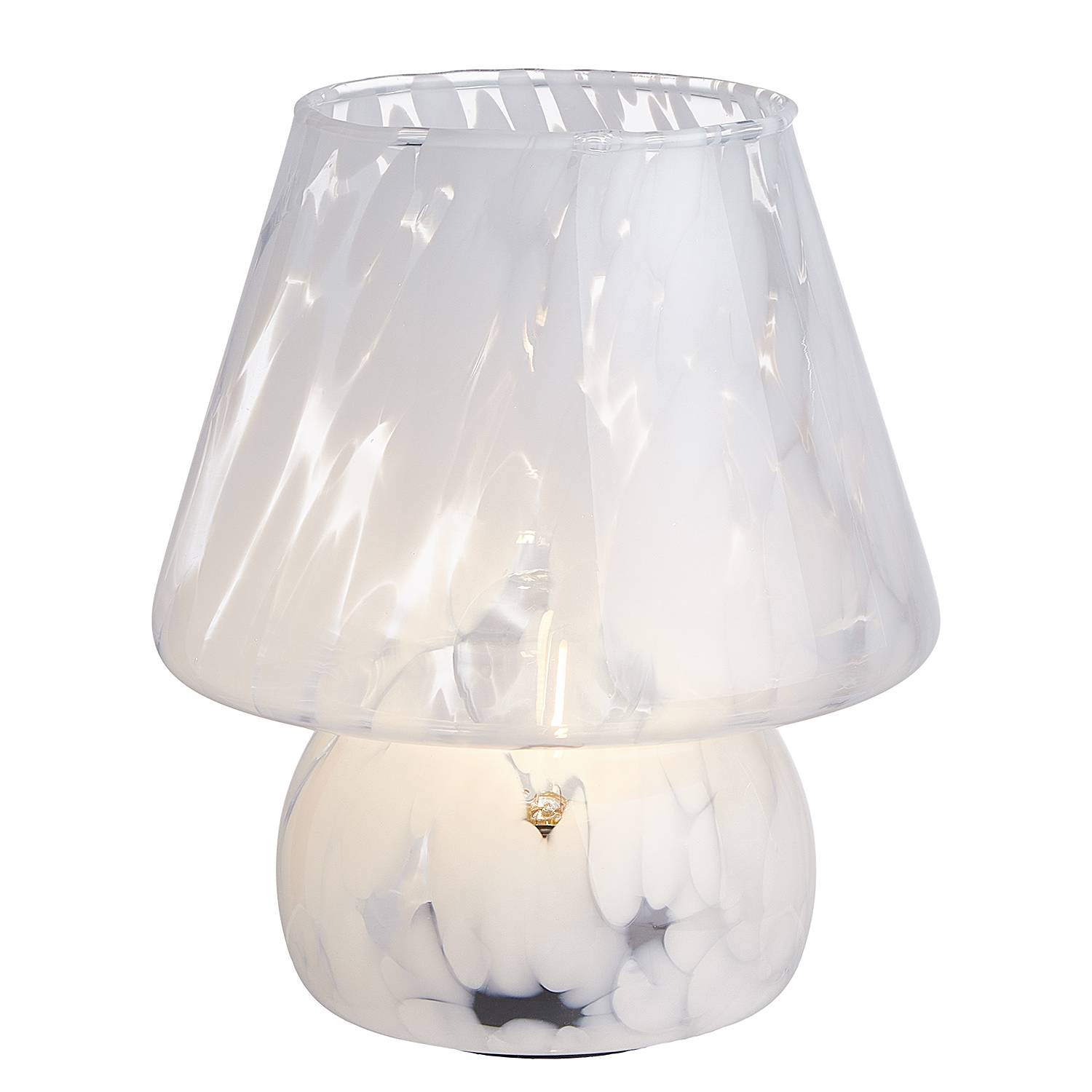 Miss Marble LED-Leuchte Farbglas Blau Weiß