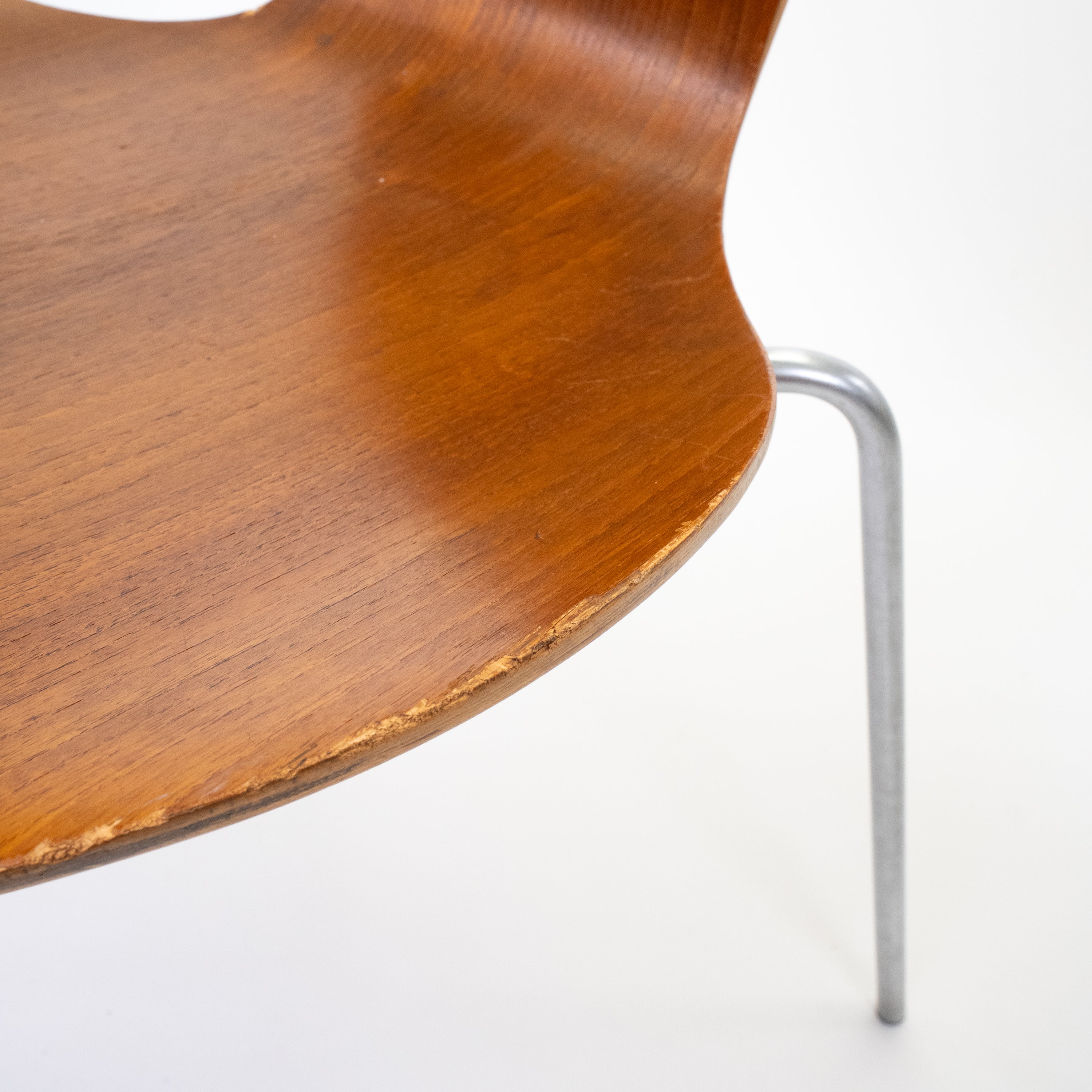 Serie 7 Esszimmerstühle Chrom Eiche Dunkel