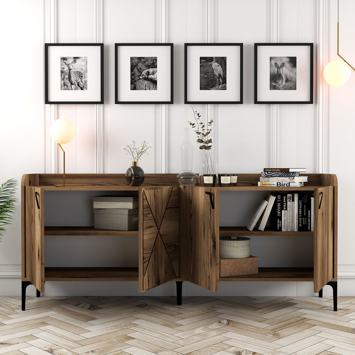 Venedik Sideboard Walnussbraun