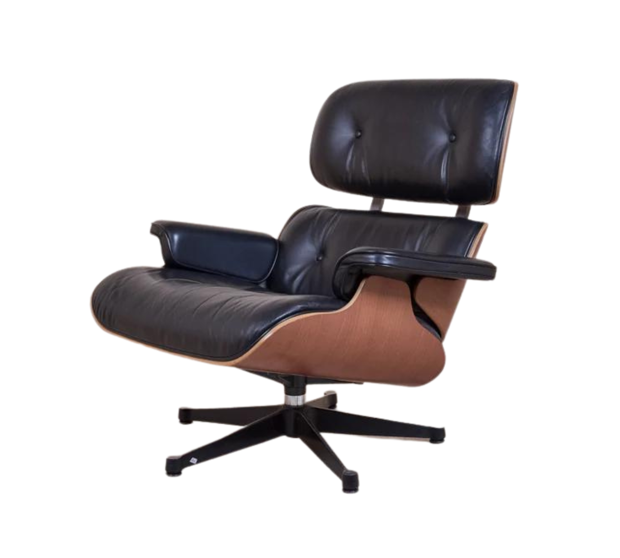 Eames Lounge Chair mit Ottoman Schwarz