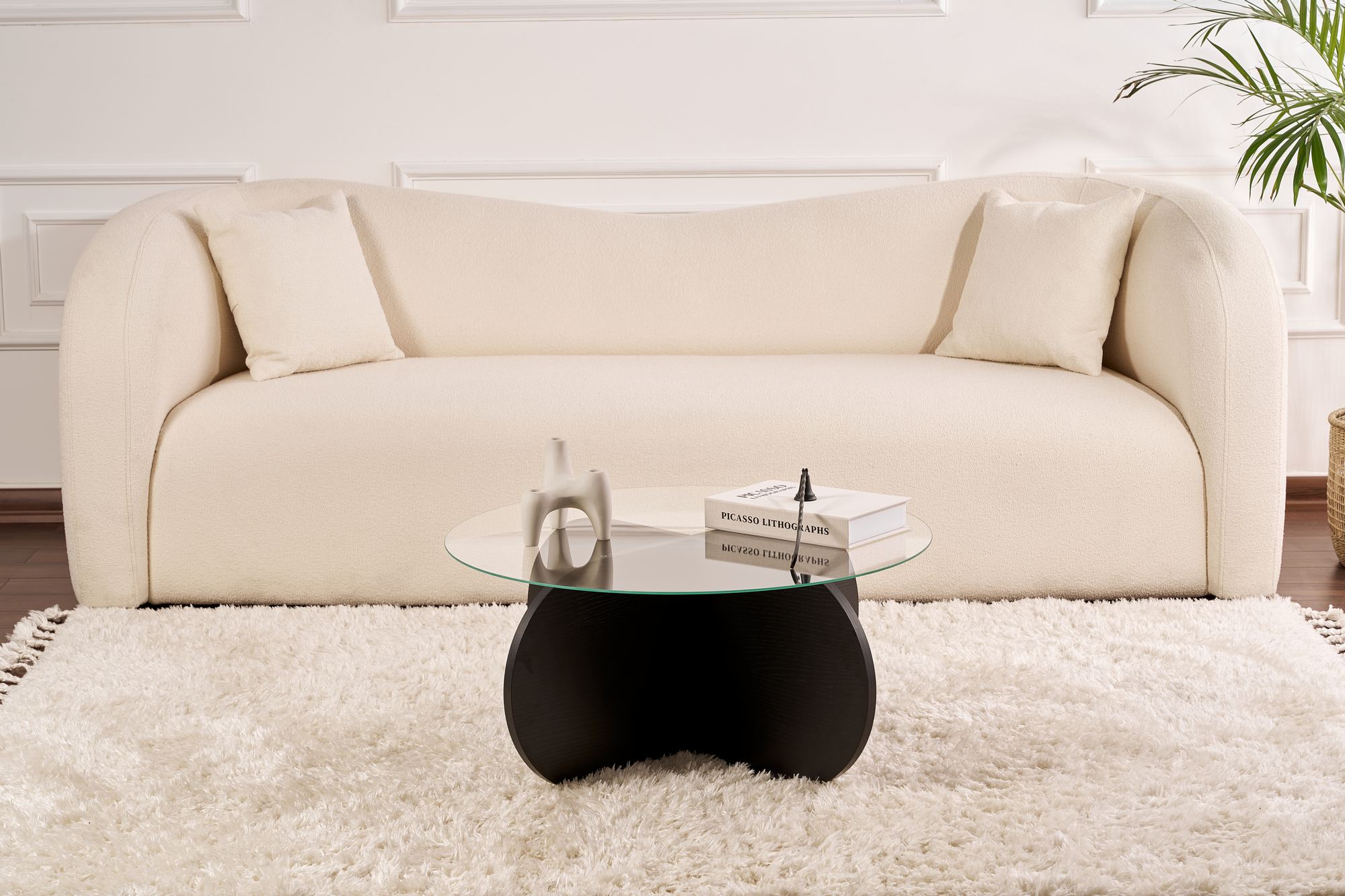 Aeris Couchtisch Holzschwarz Rauch Ø75cm