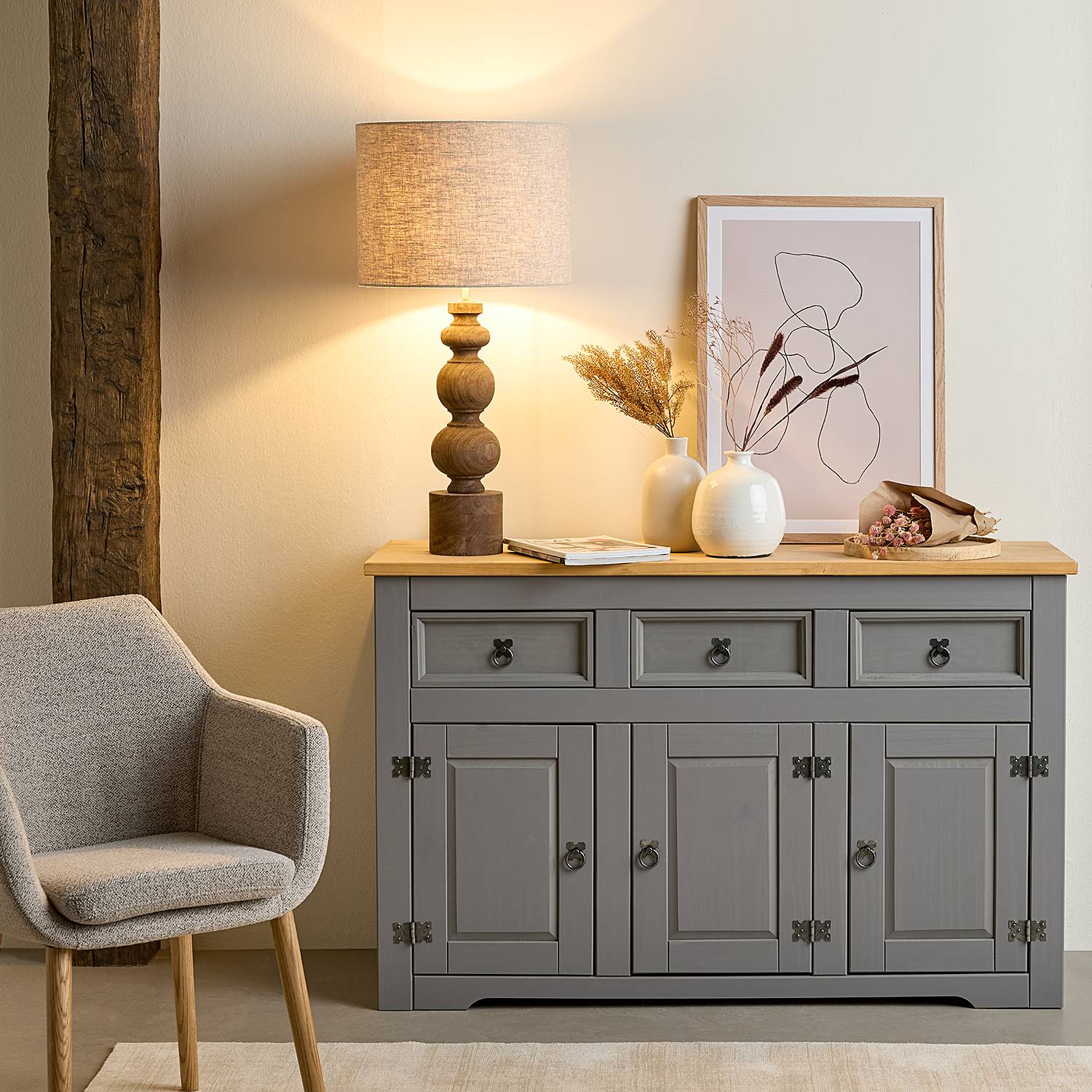 Tana Lampshade Linen Viscose Iron ⌀40cm