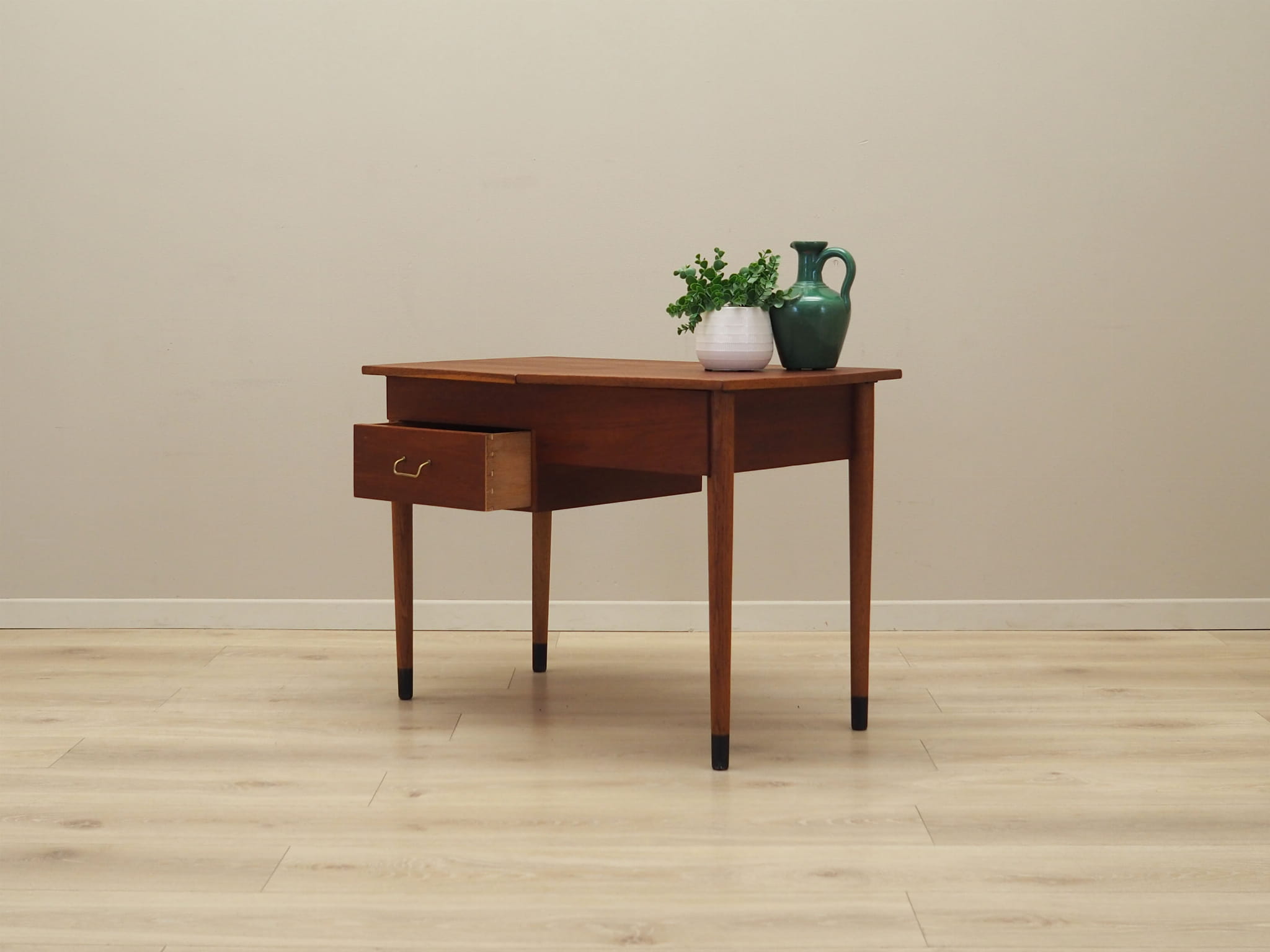 Vintage sewing table teak brown 1960s