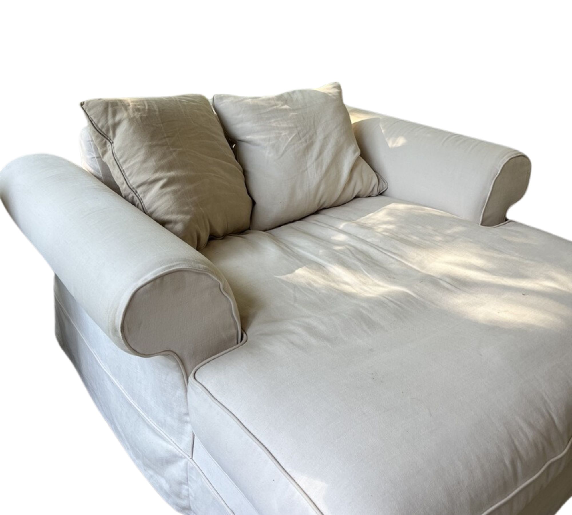 Sofa 1-Sitzer Baumwolle Beige