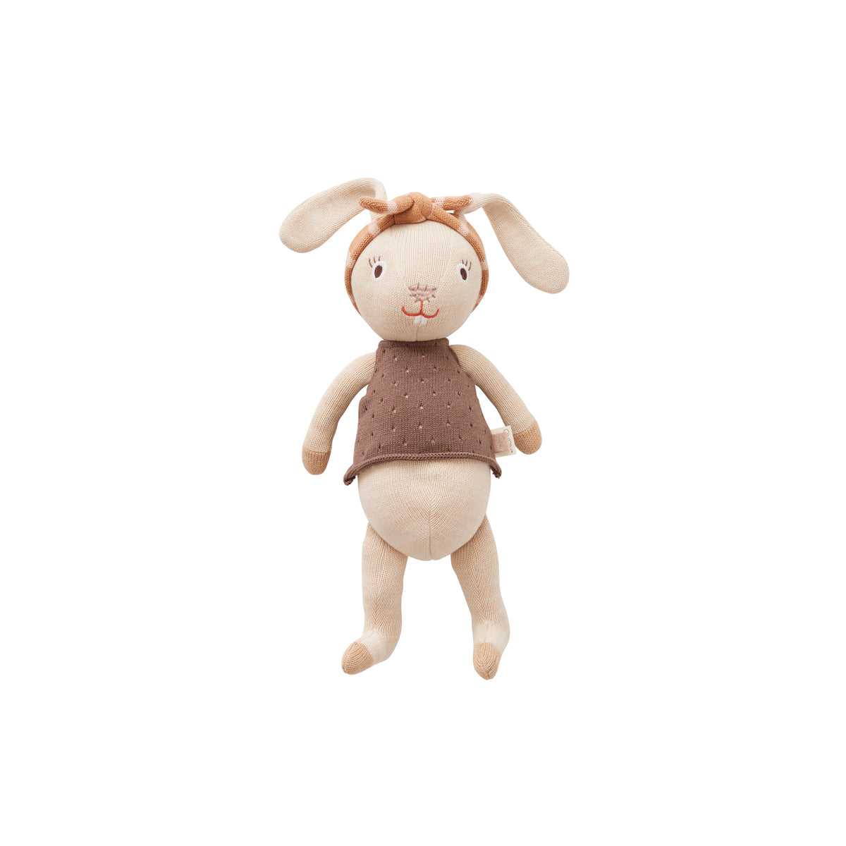 Peluche coniglietto in cotone biologico beige