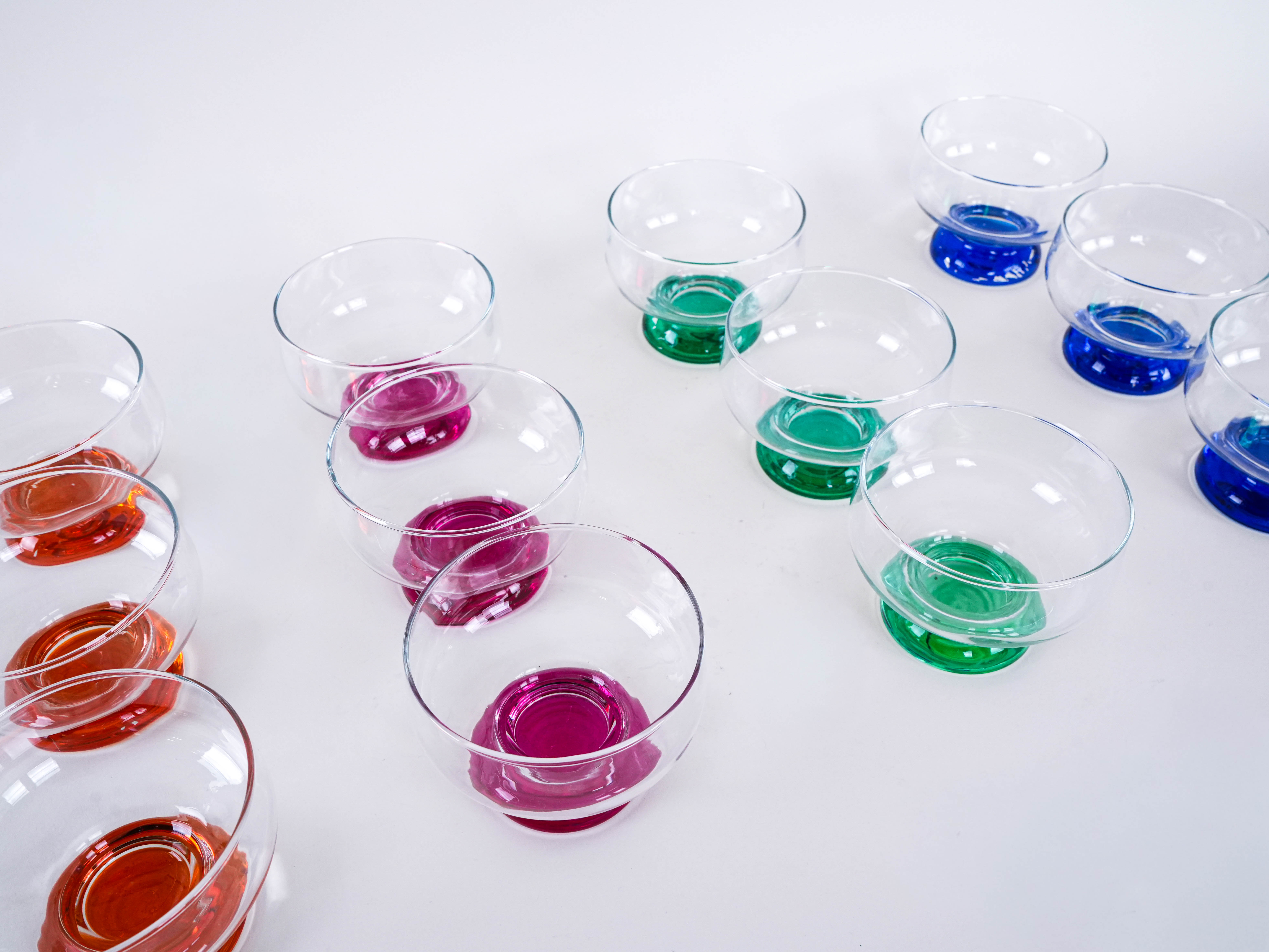 Nachtischschalen-Set Mehrfarbig 1970er Jahre