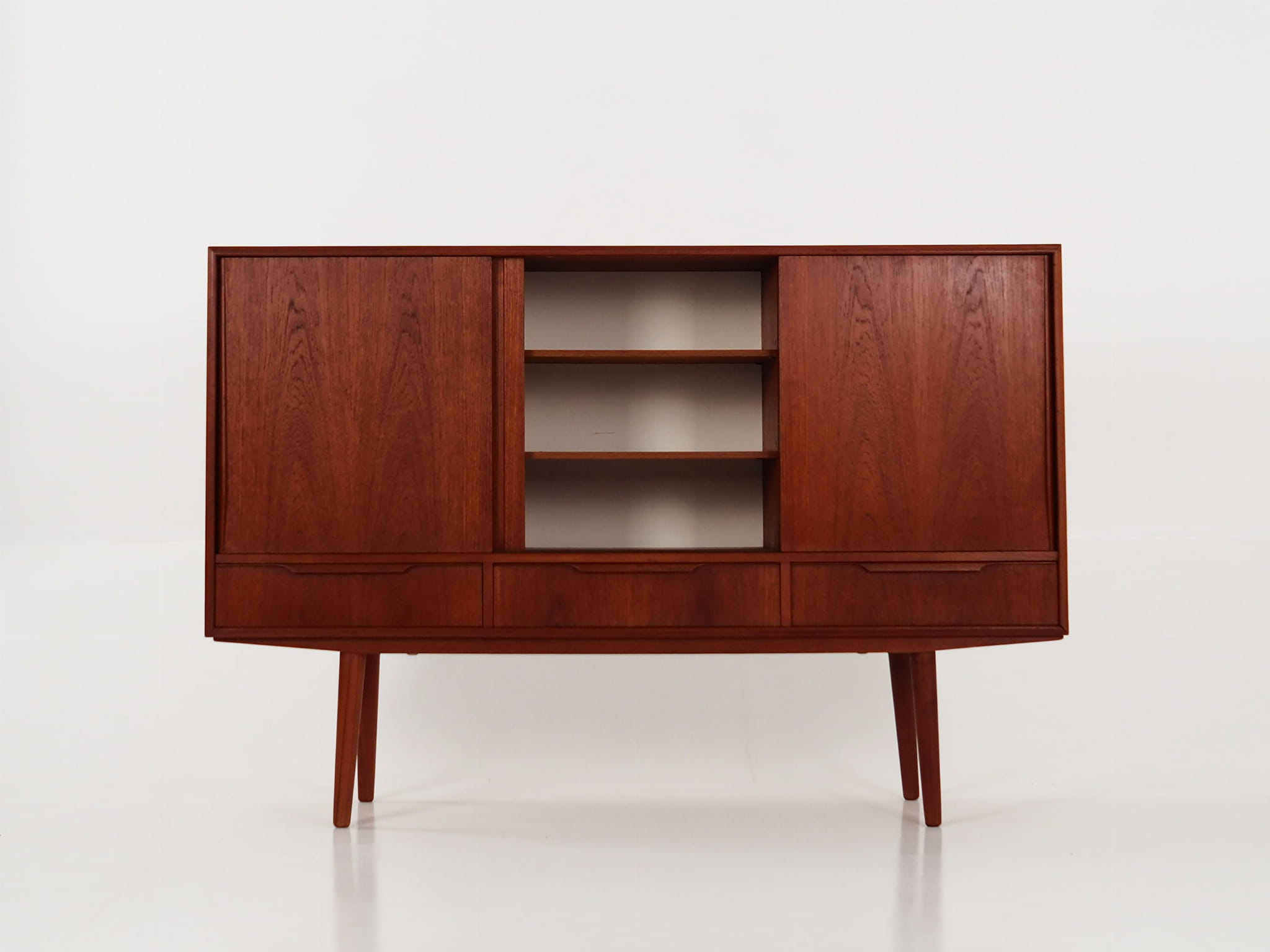 Highboard Teakholz Braun 1960er Jahre