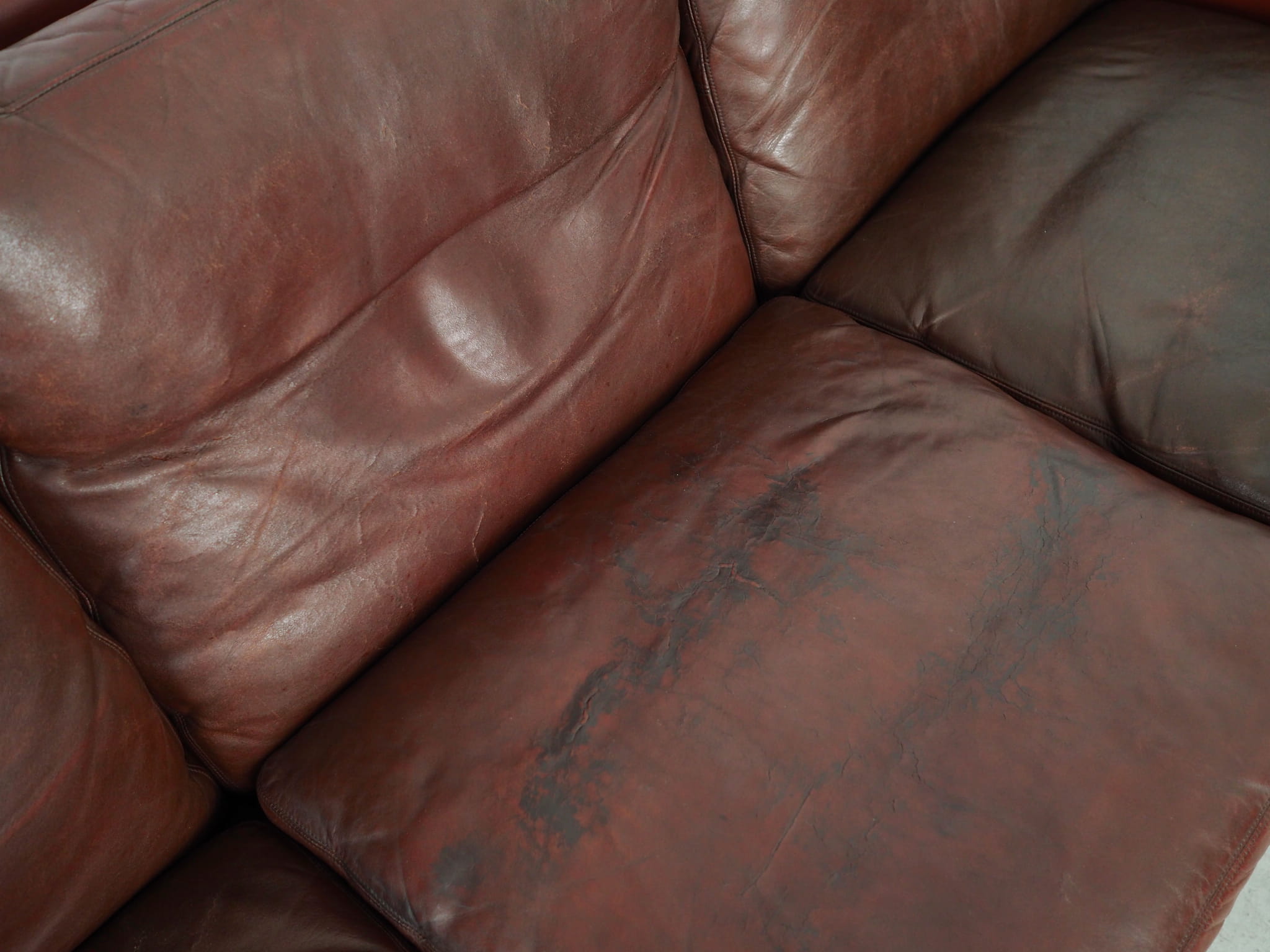 Sofa Leather Brown 1960s