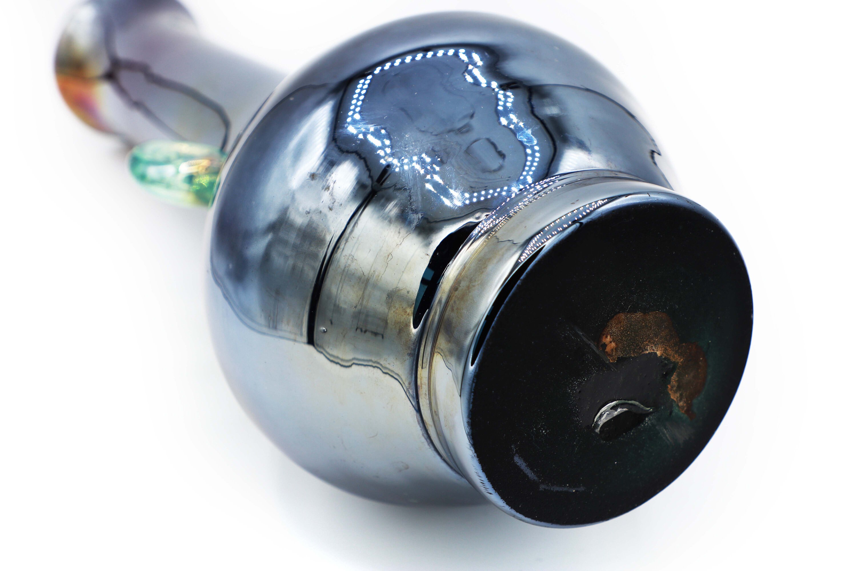 Vintage Art Nouveau handle vase demolition glass