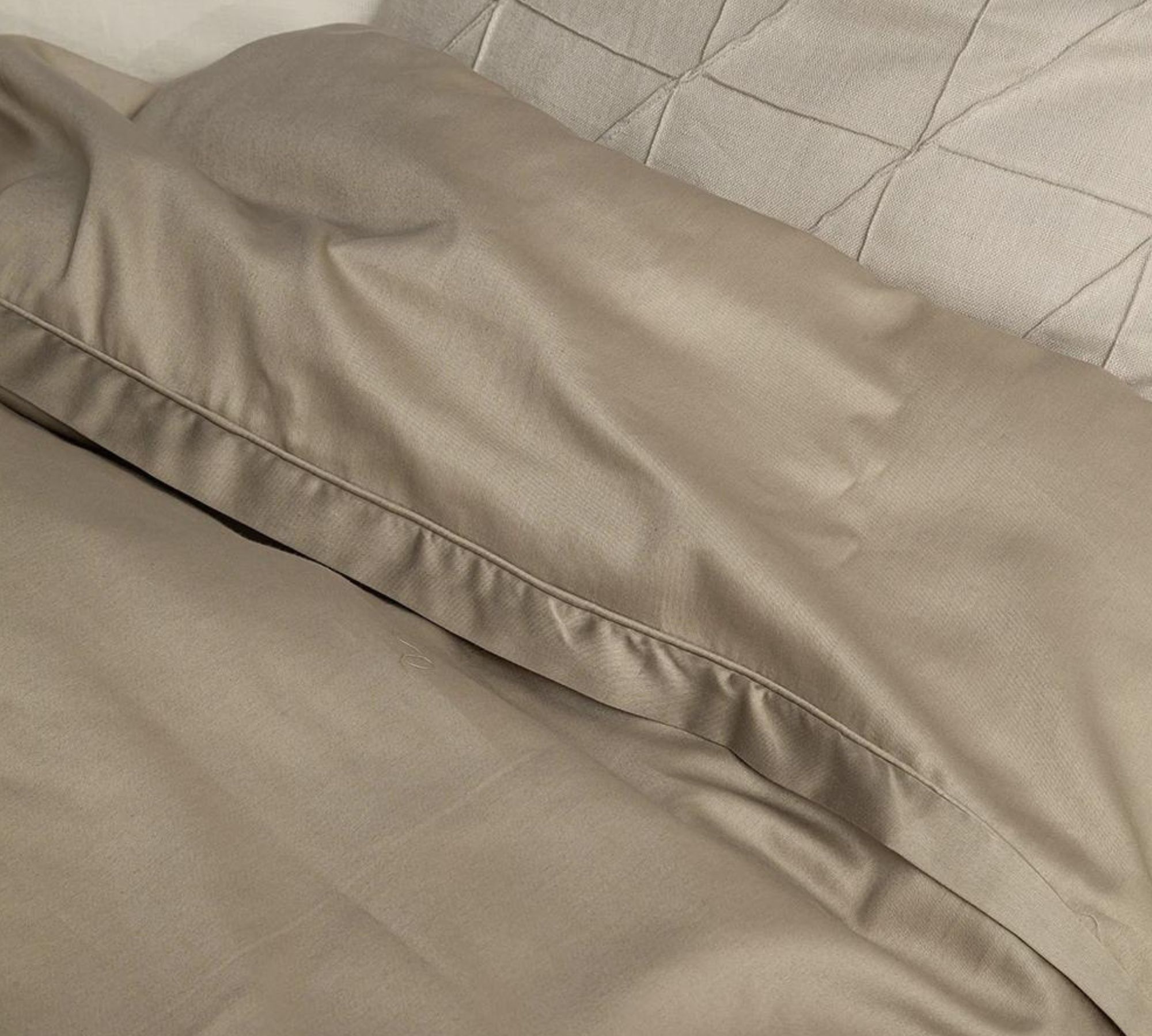 Bettwäsche Webstoff Beige 200 x 220 cm