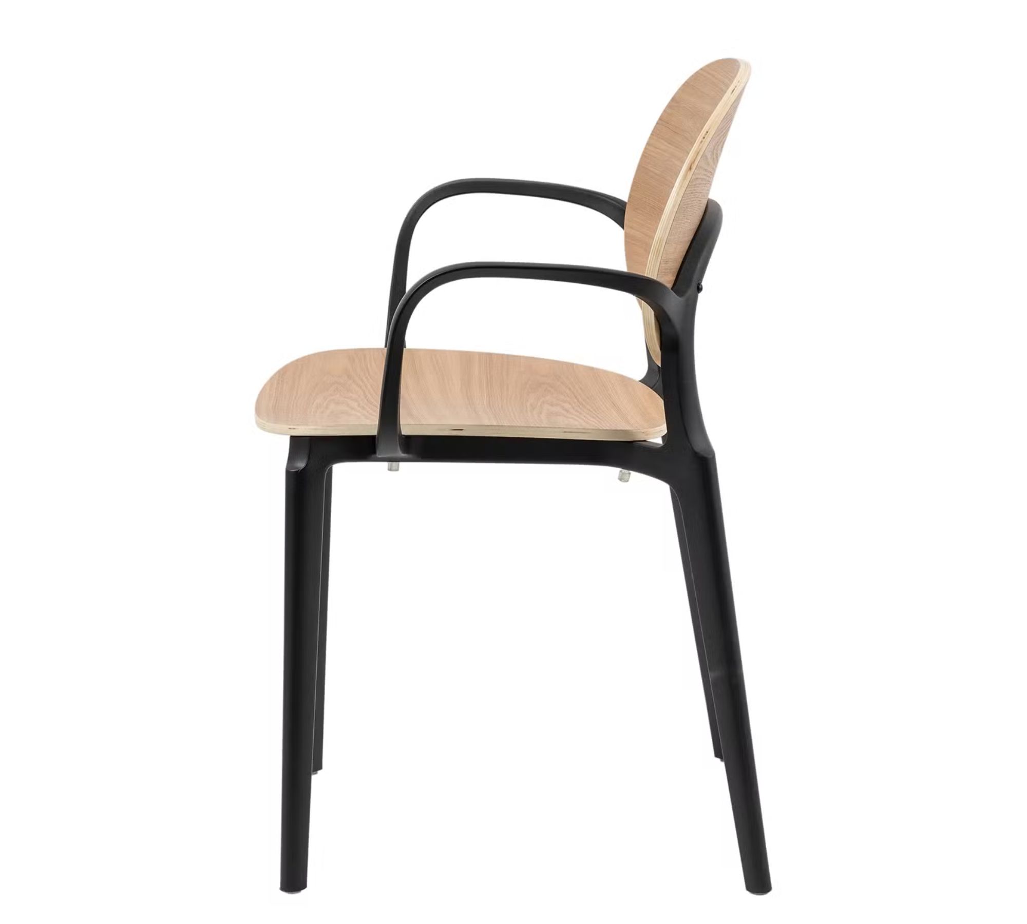 2x Armchair Plastic Brown