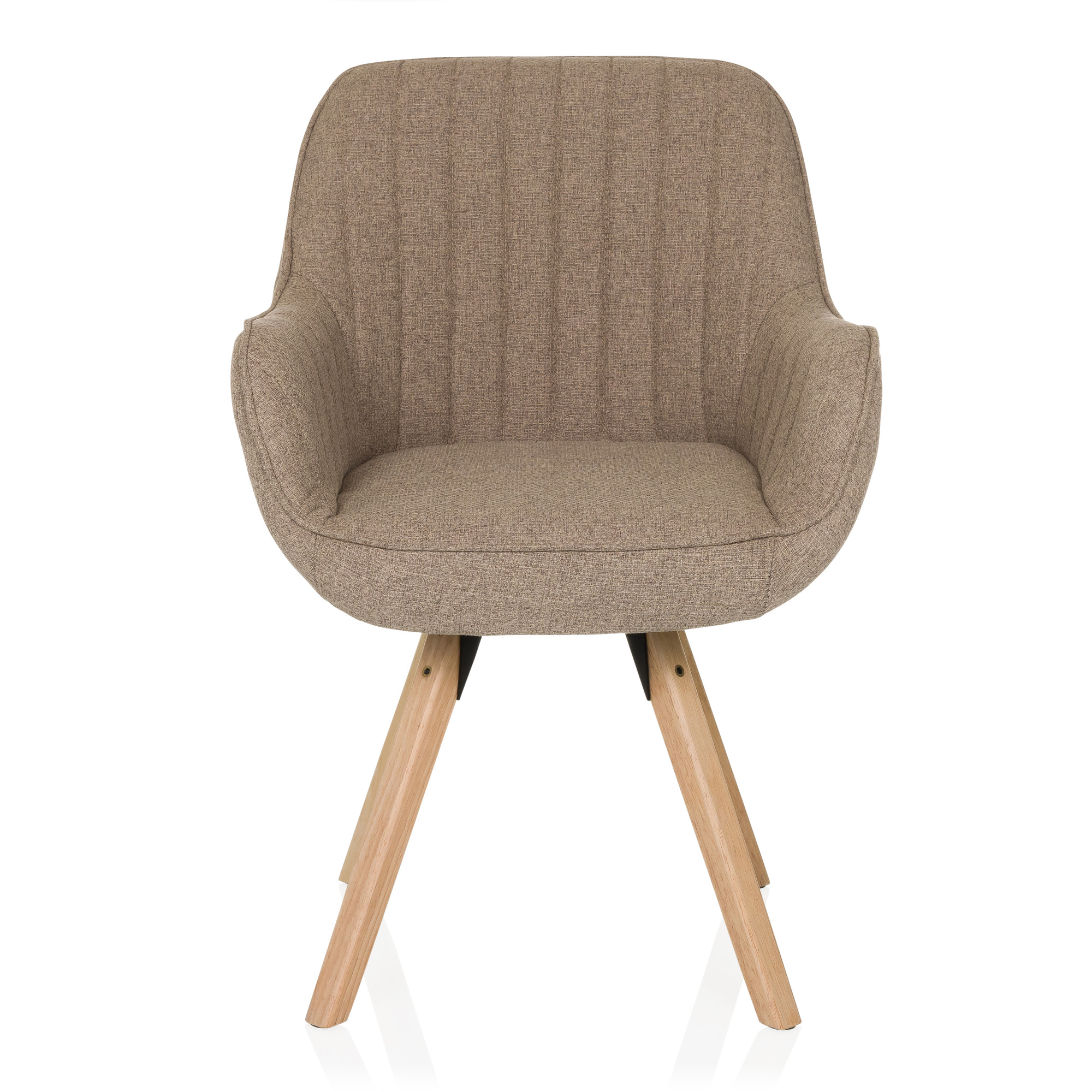 SCANDI SOFT Esszimmerstuhl Drehbar Stoff Beige