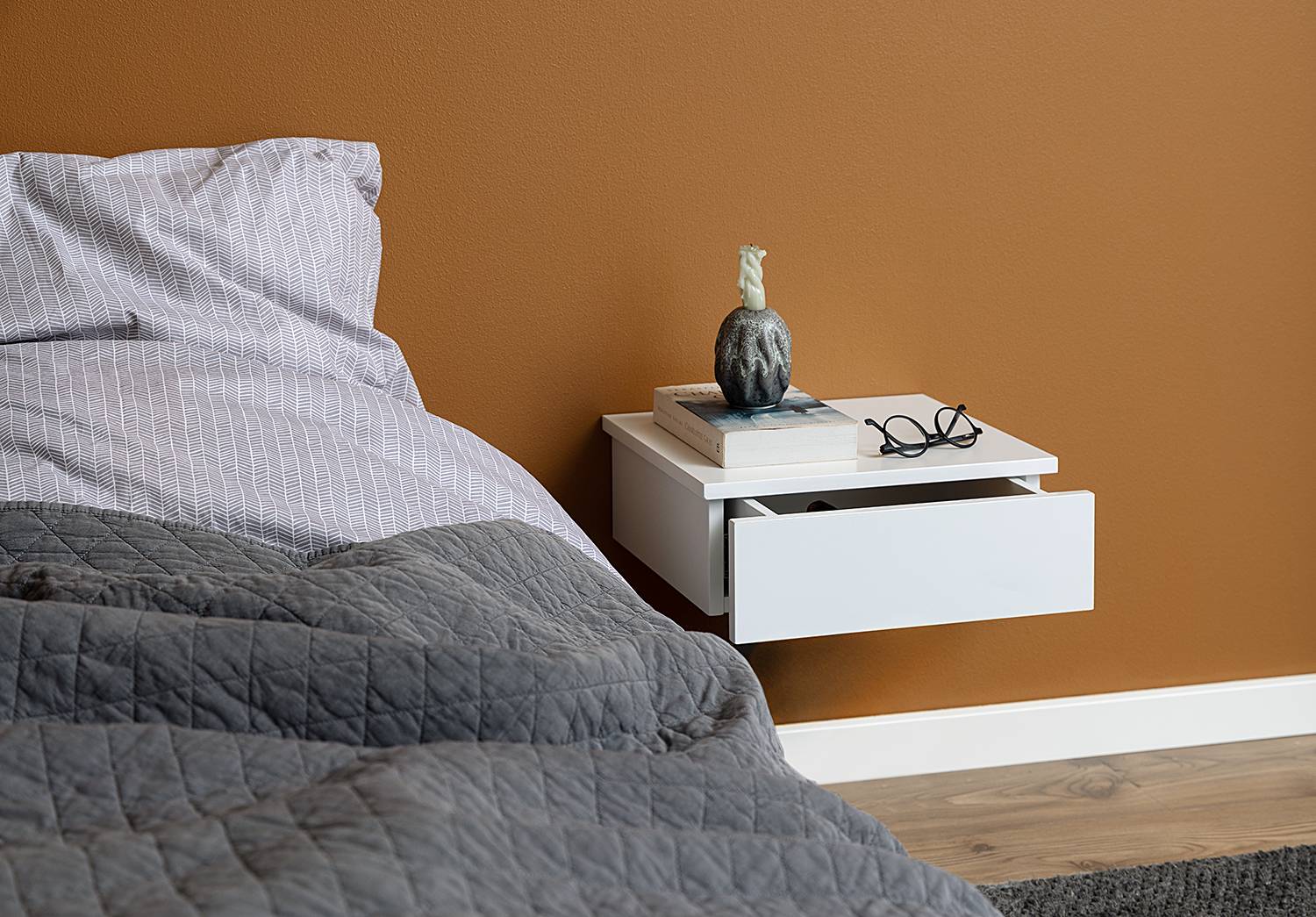 Chartee Hanging Nightstand White