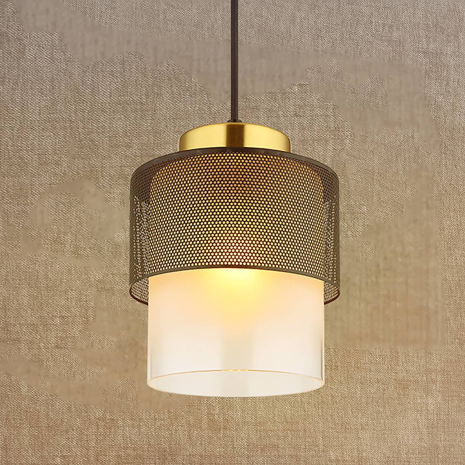 Pendant Light Olga Satin Glass Iron