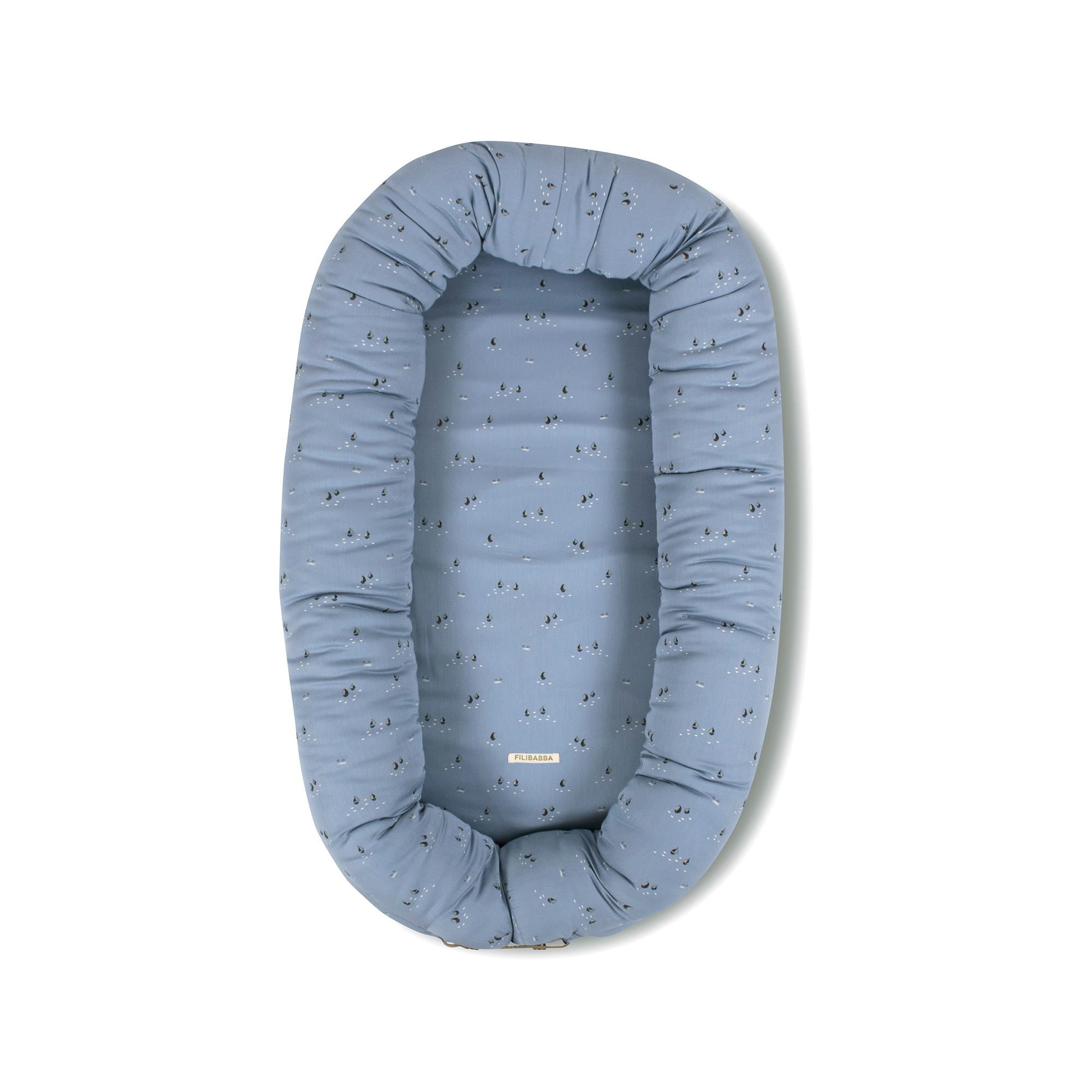 Wave Therapy Babynest Bio-Baumwolle Blau